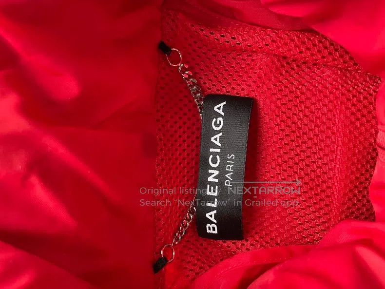 Balenciaga Balenciaga Red Printed Graphic Windbreaker Size US S / EU 44-46 / 1 - 3 Thumbnail