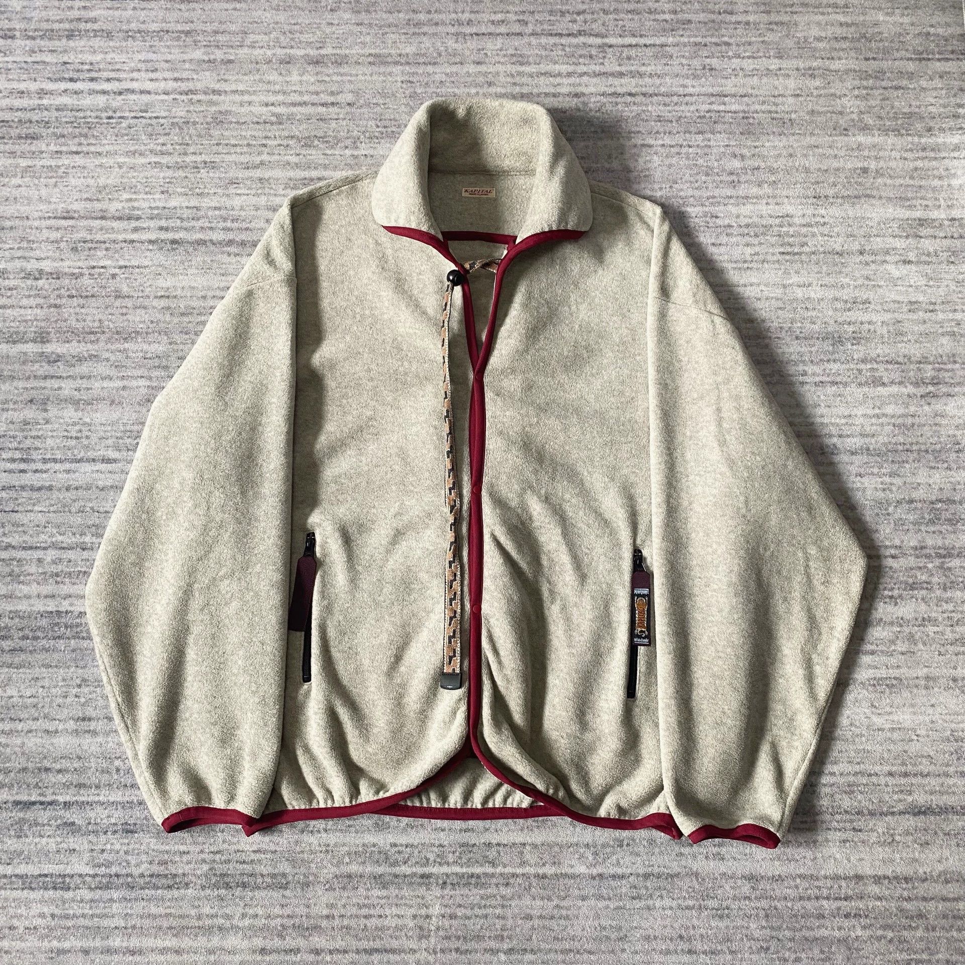 Kapital Kapital Fleece Hoodie Red Webbing Snap Size1 8.5/10 Size US S / EU 44-46 / 1 - 2 Thumbnail