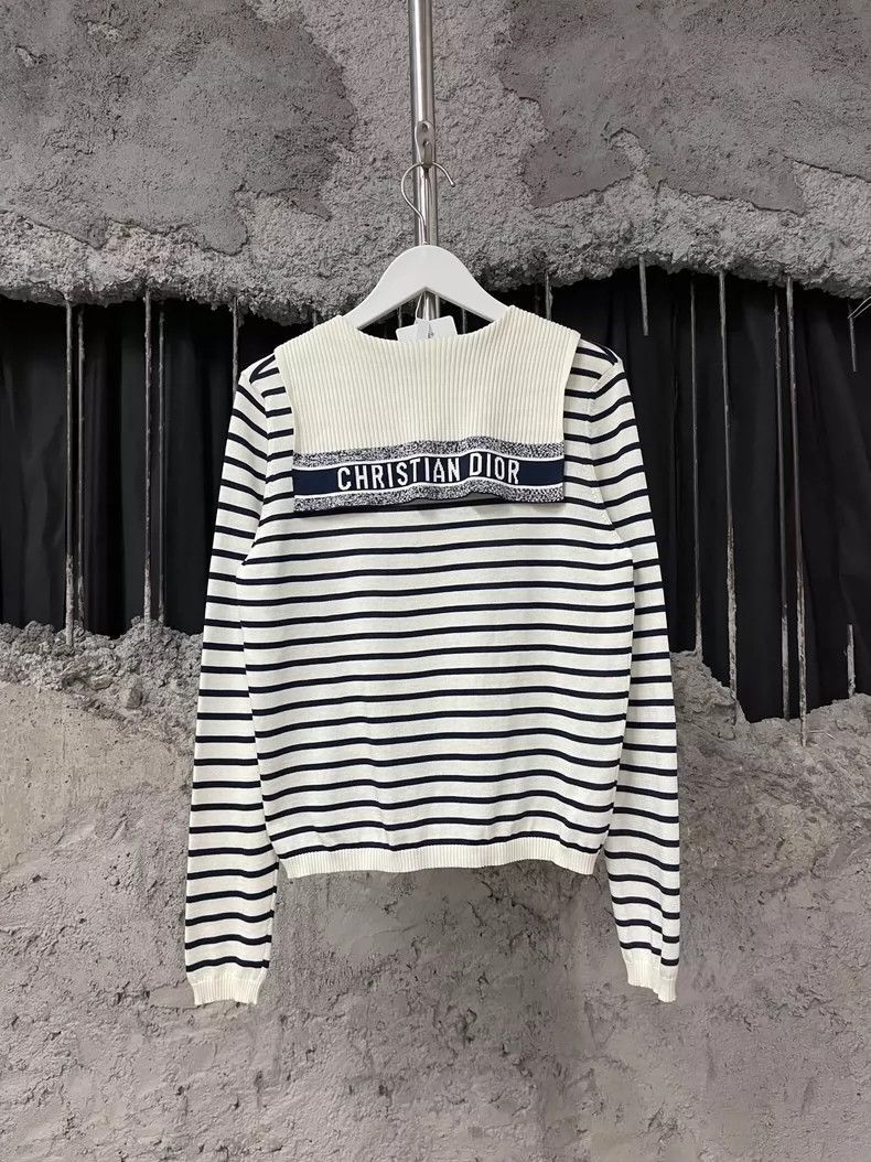 Dior Dior Striped Long Sleeve Knit Top-2506 Size M / US 6-8 / IT 42-44 - 2 Thumbnail