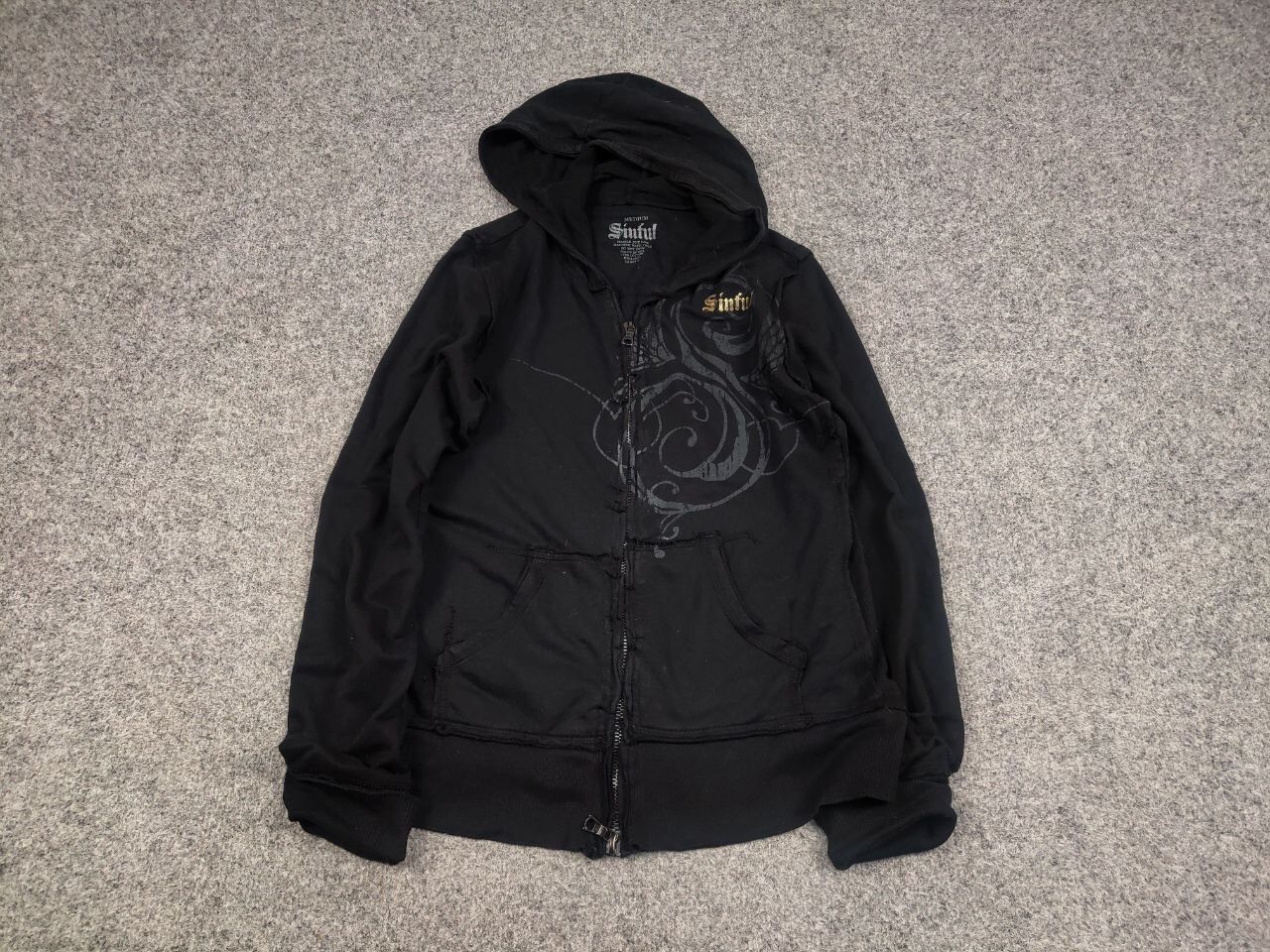 Affliction Sinful Japan Affliction Design Tattoo Zip Hoodie Y2K Style Size M / US 6-8 / IT 42-44 - 3 Thumbnail