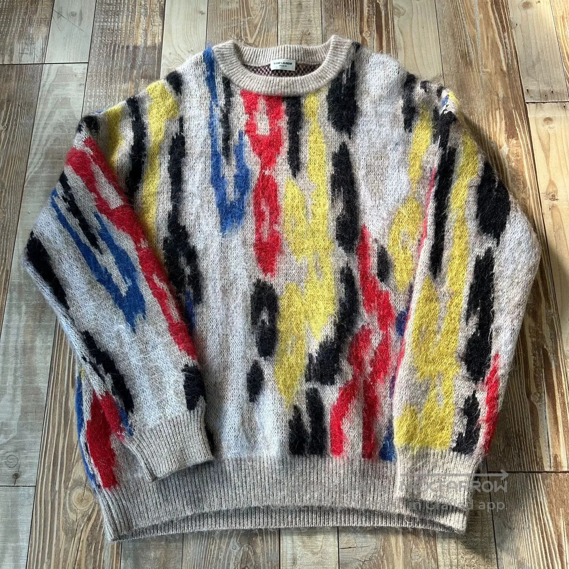 Saint Laurent Paris Saint Laurent Mohair Knit Sweater. Size L / US 10 / IT 46 - 3 Thumbnail