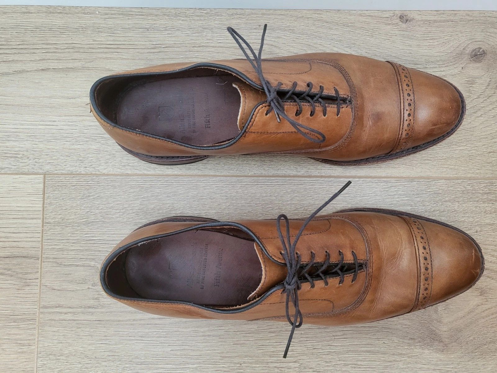 Allen Edmonds ALLEN EDMONDS FIFTH AVENUE BROWN VINTAGE OXFORD SHOES 11C Size US 11 / EU 44 - 2 Thumbnail
