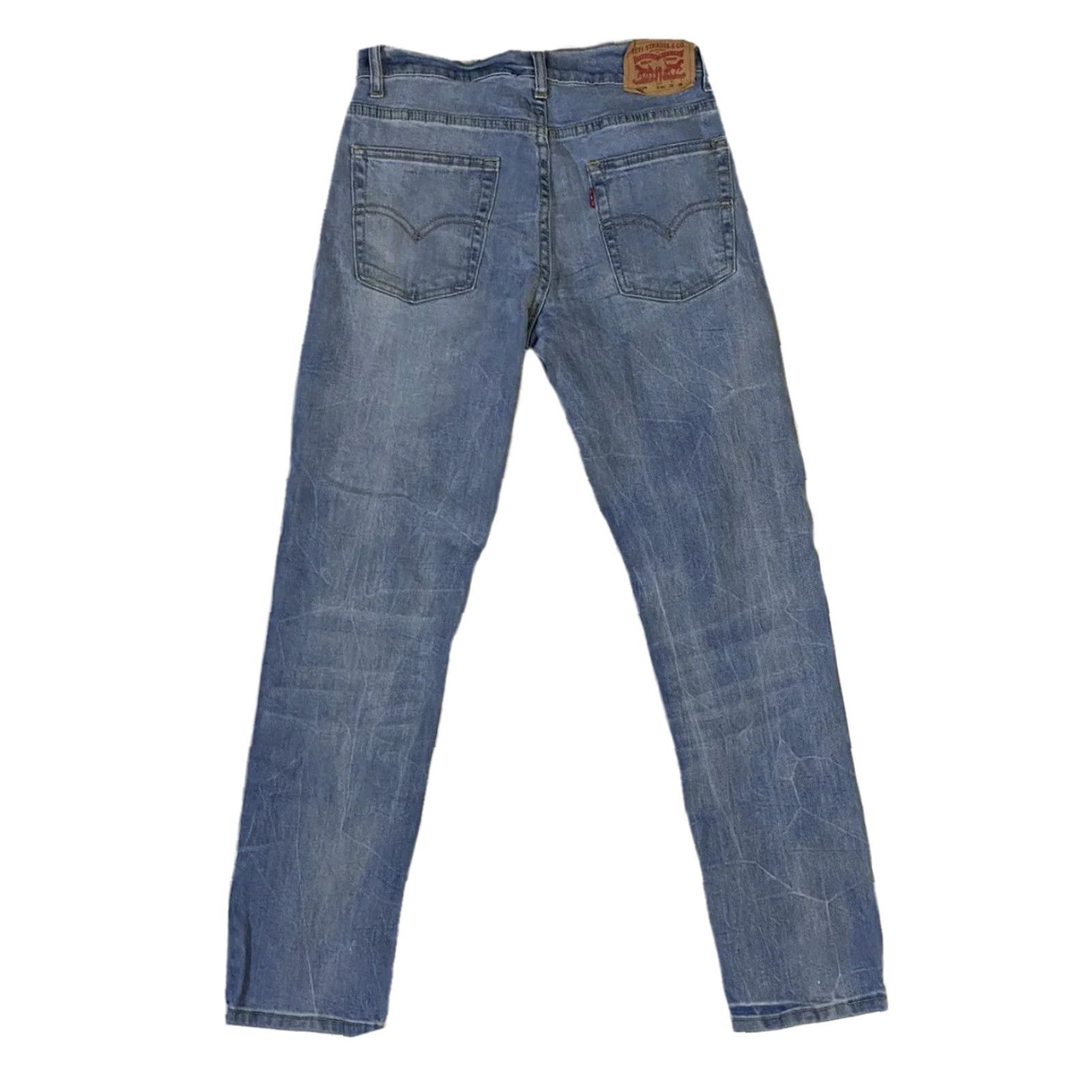 Levi's Levi's 502 Jeans Boys Regular Taper Medium Wash Blue Denim 28x28 Size 16 Reg 28in Inseam 5-Pocket Distressed Slimming Belt Loops VINTAGE No Size US 28 / EU 44 - 2 Thumbnail