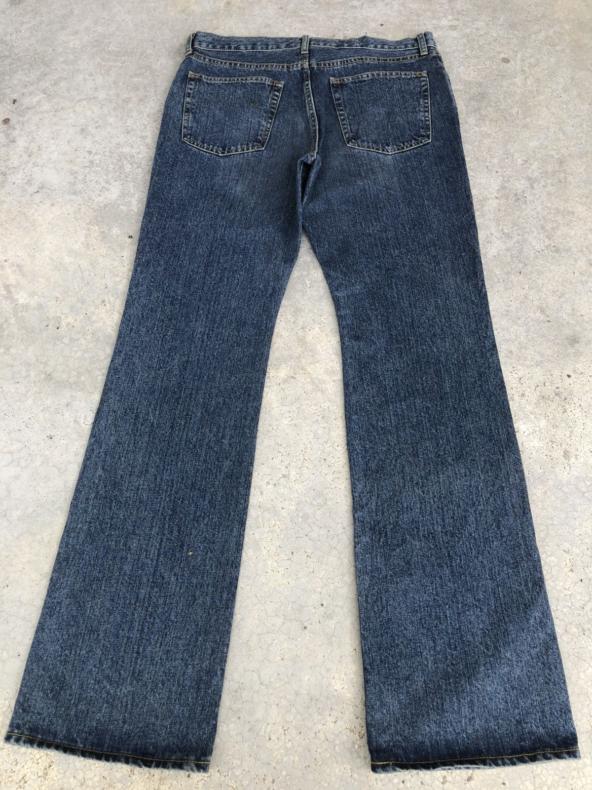 If Six Was Nine Japanese Uniqlo Flared Jeans Distressed Bootcut Size US 33 - 2 Thumbnail