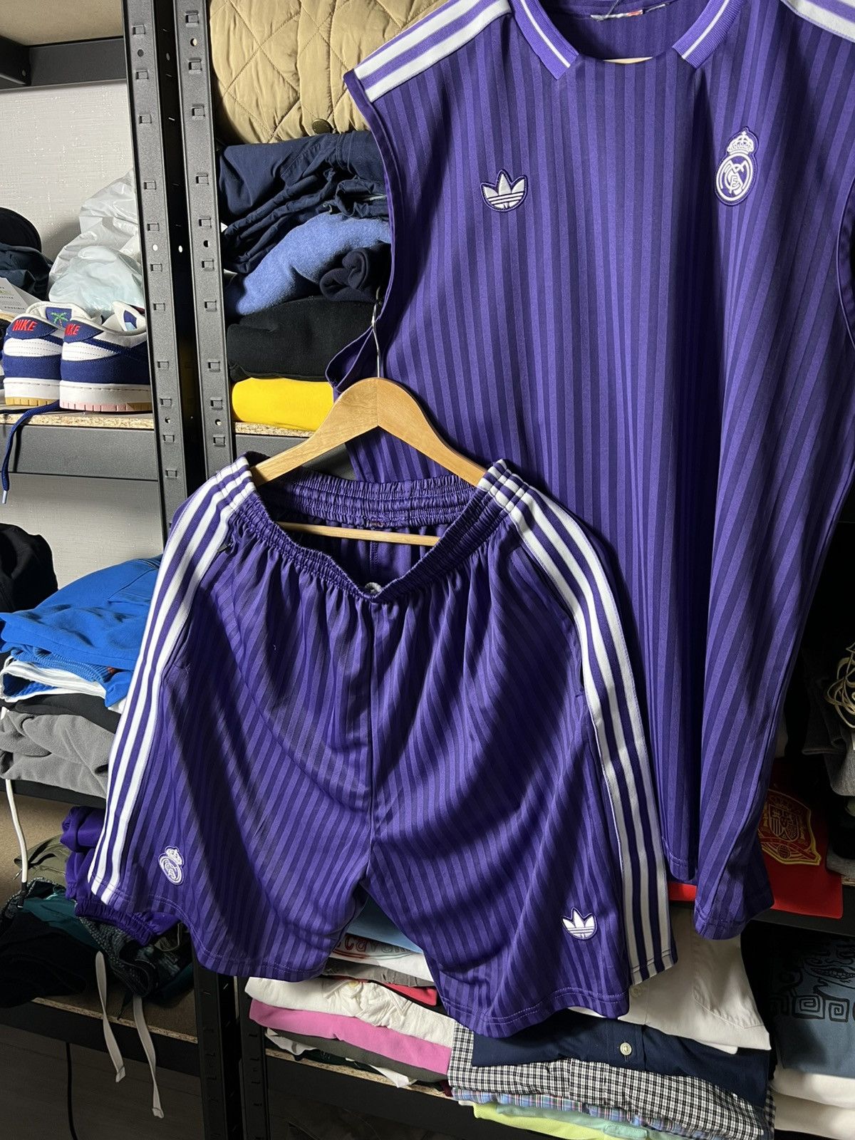 Adidas Adidas x Real Madrid Ronaldo #7 Football Jersey Shorts Set Size US 34 / EU 50 - 3 Thumbnail