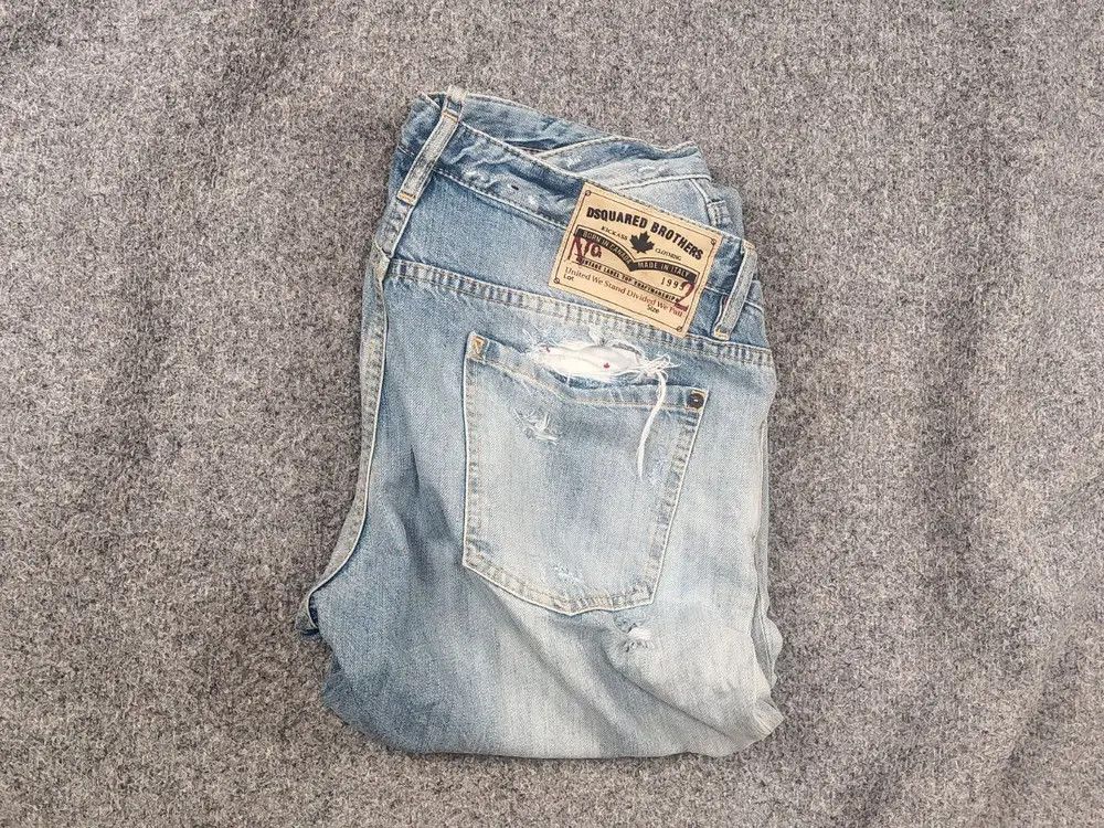 Dsquared2 Dsquared2 Design hockney Denim Blue Patchwork Mom Jeans Size US 34 / EU 50 - 1 Thumbnail