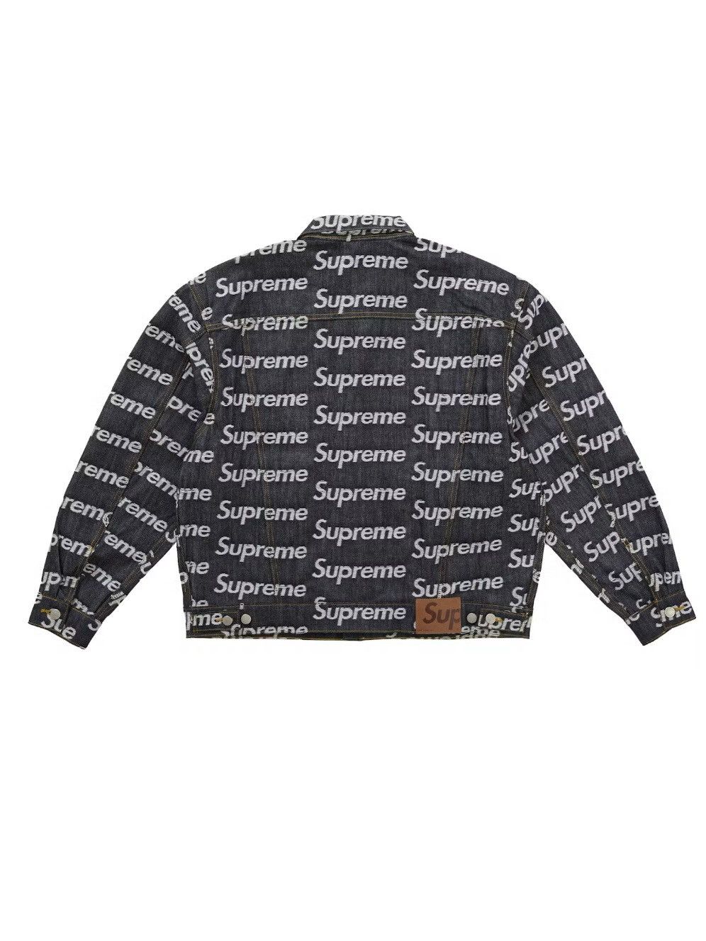 Supreme Supreme Jacquard Logos Denim Trucker Jacket Large LAST ONE! Size US L / EU 52-54 / 3 - 2 Thumbnail