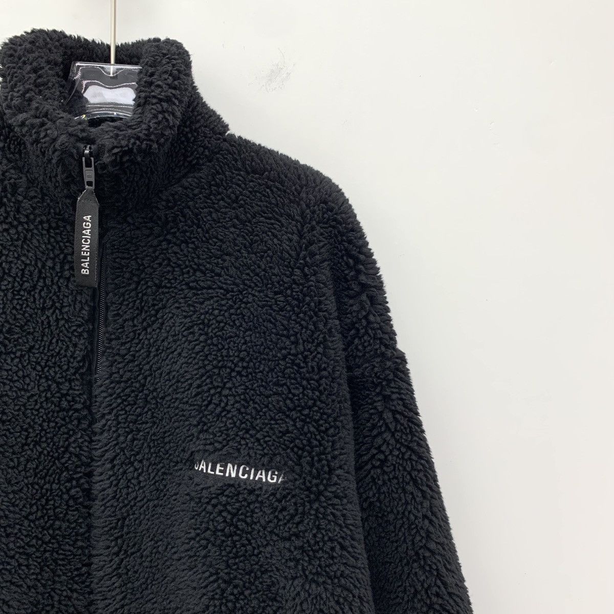 Balenciaga Balenciaga Black Logo Monogram Embroidered Lambswool Jacket Size XXS / US 00 / IT 34 - 3 Thumbnail