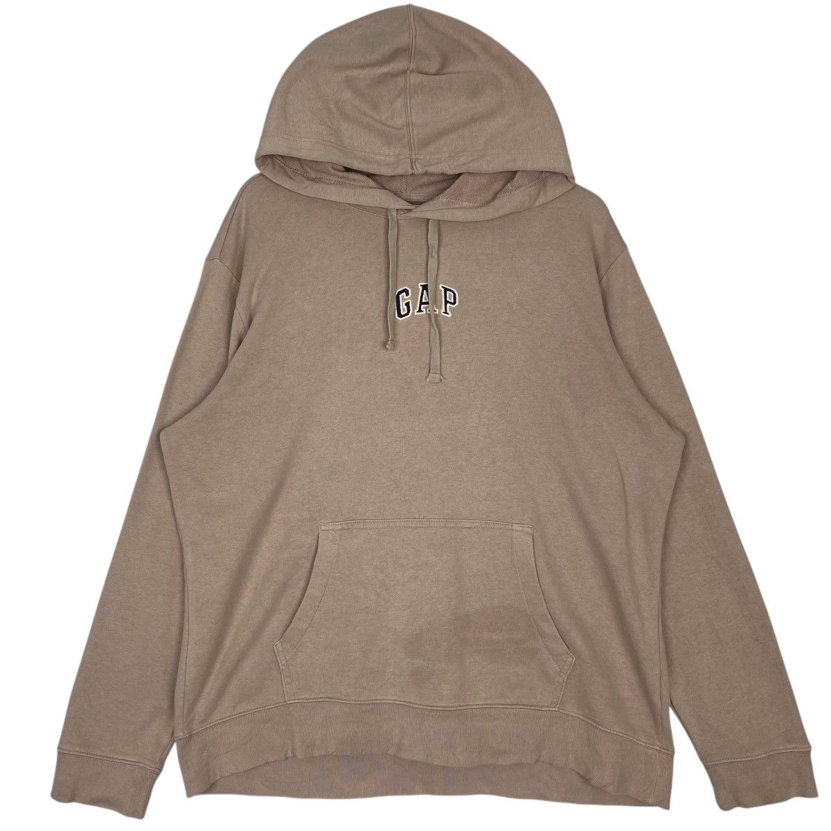 Vintage Vintage Gap Hoodie Sweater Beige Pullover Jumper Size L Size US L / EU 52-54 / 3 - 1 Thumbnail