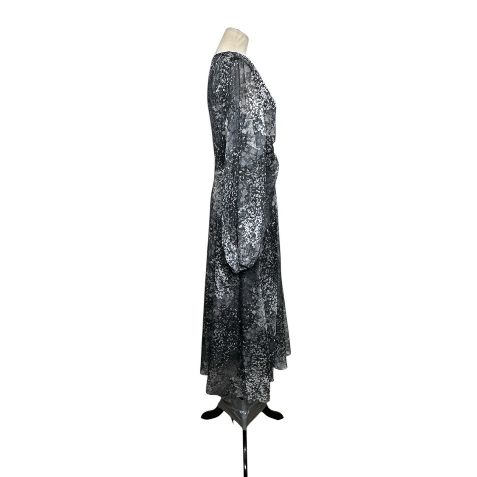 ROTATE Rotate Gray printed long sleeves midi dress size 6 Size M / US 6-8 / IT 42-44 - 10 Thumbnail