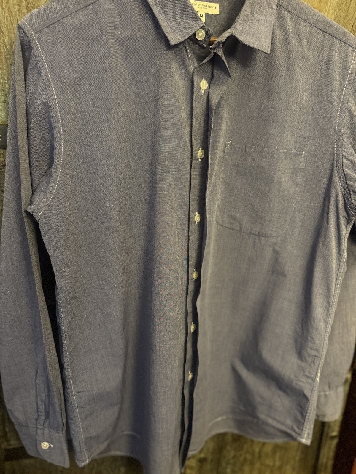 Engineered Garments Short Collar Shirt in Navy Blue Size US M / EU 48-50 / 2 - 4 Thumbnail