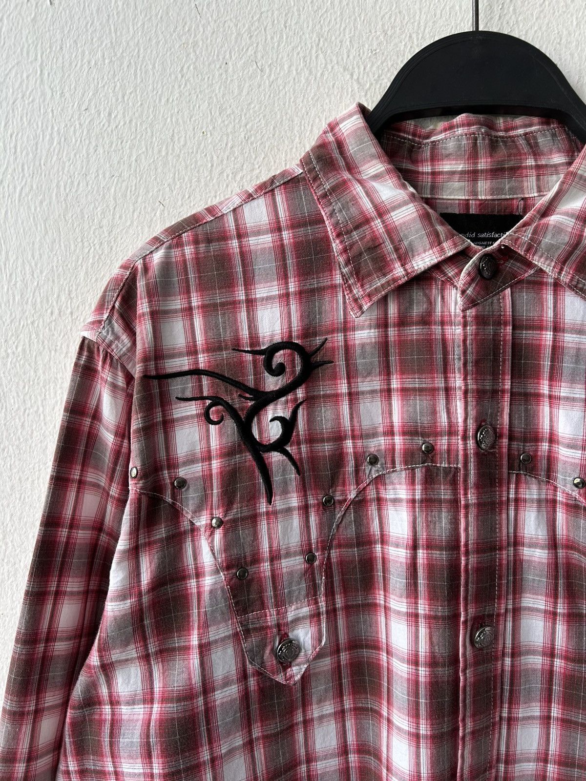 Japanese Brand Y2k Tattoo Embroidery Flannel Size US L / EU 52-54 / 3 - 7 Thumbnail