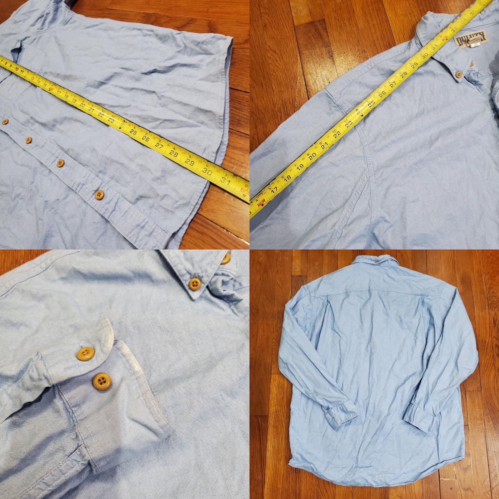 Duluth Trading Company Duluth Trading Co Shirt Mens Large Blue Chambray Button Down Long Sleeve Casual Workwear Size US L / EU 52-54 / 3 - 8 Thumbnail