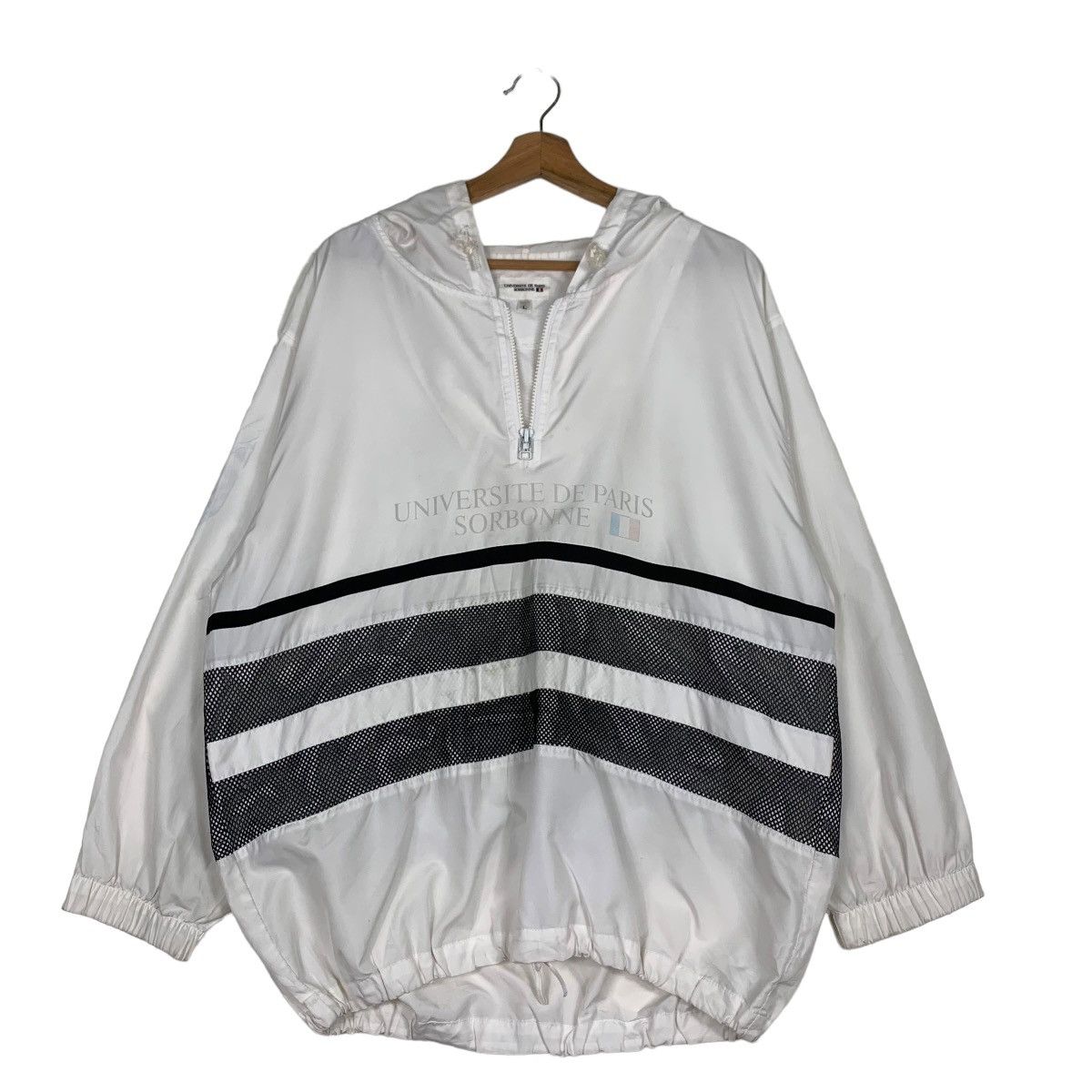Vintage UNIVERSITE DE PARIS SORBONNE Big Logo Anorak #0379-C17 Size US L / EU 52-54 / 3 - 2 Thumbnail