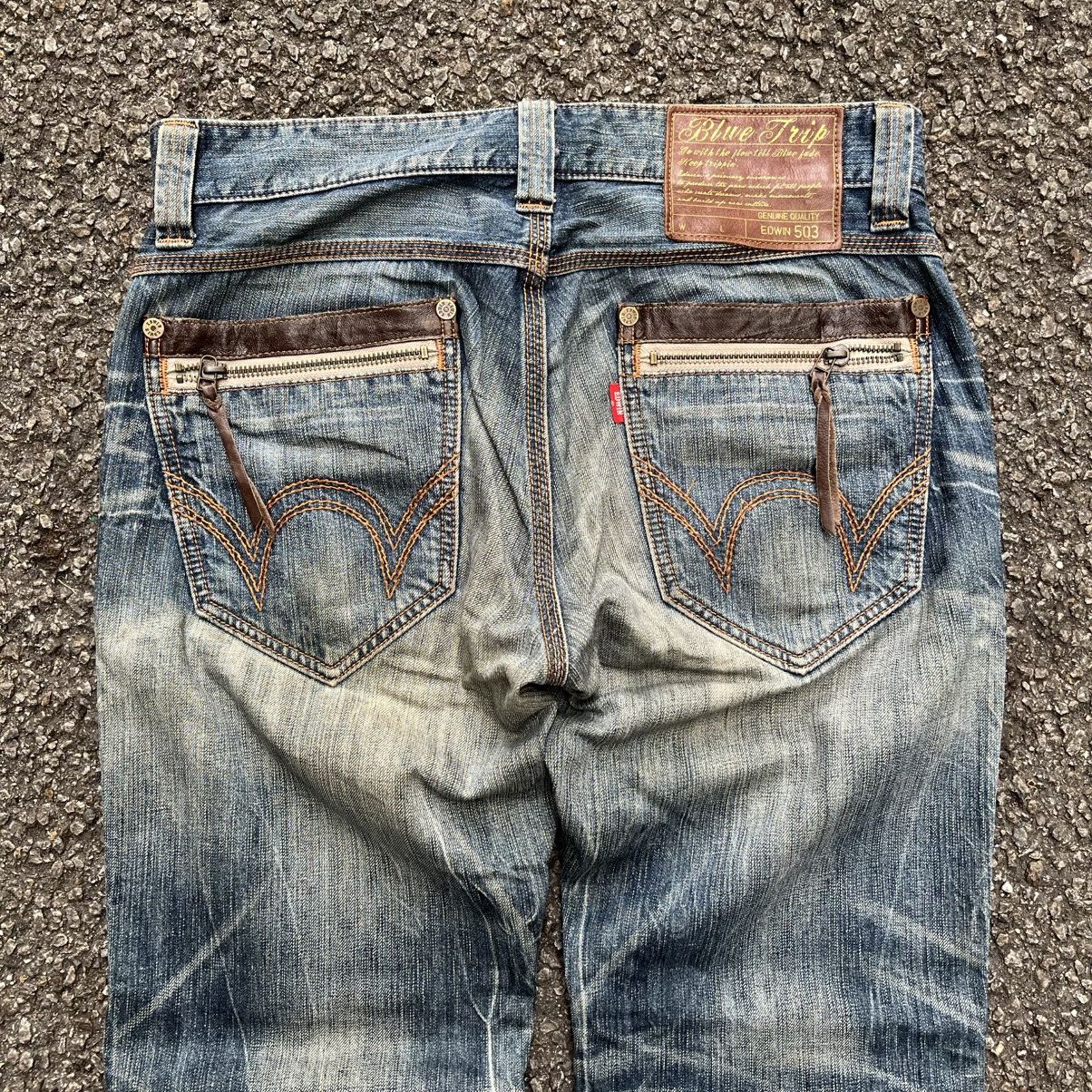 Hysteric Glamour Vintage Edwin 503 Rusty Faded Distressed Denim Jean Pants Size US 32 / EU 48 - 12 Thumbnail