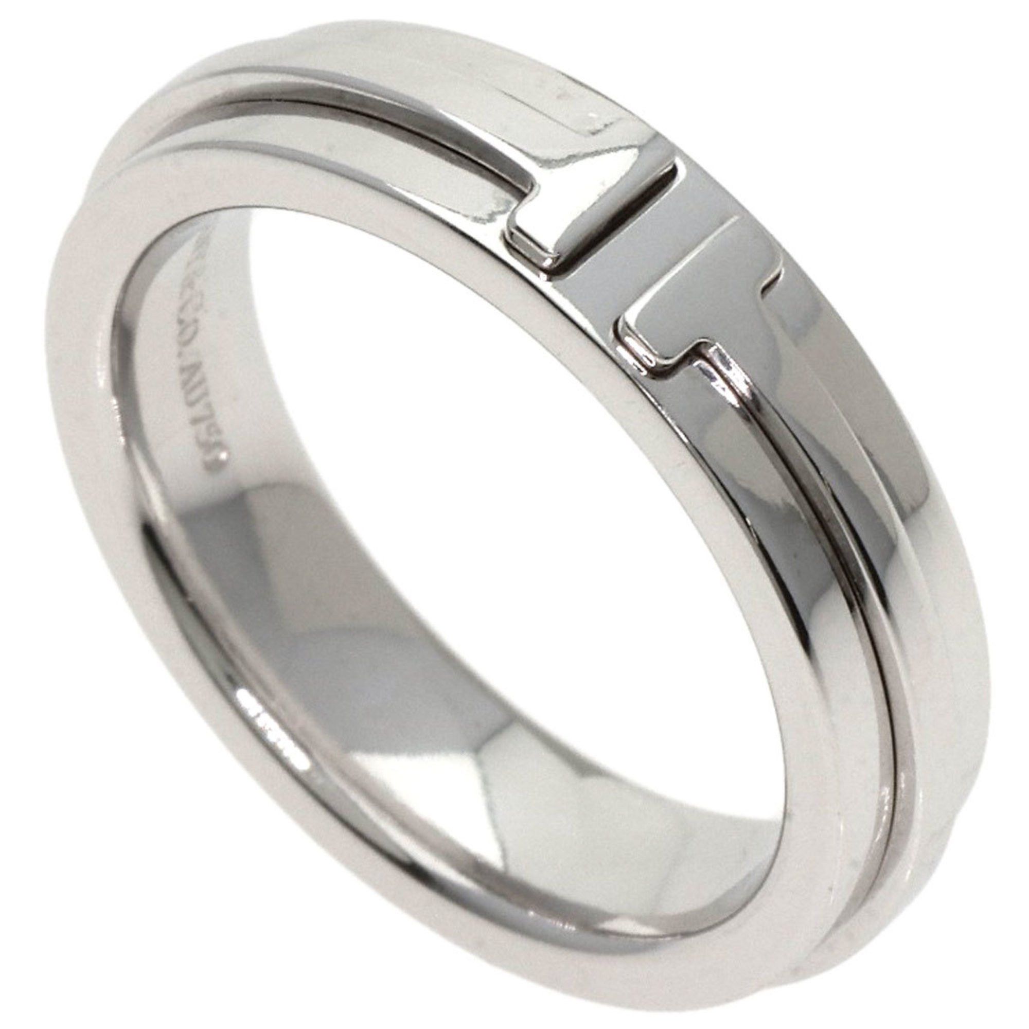 Tiffany T Two Narrow Ring in 18K White Gold for Women