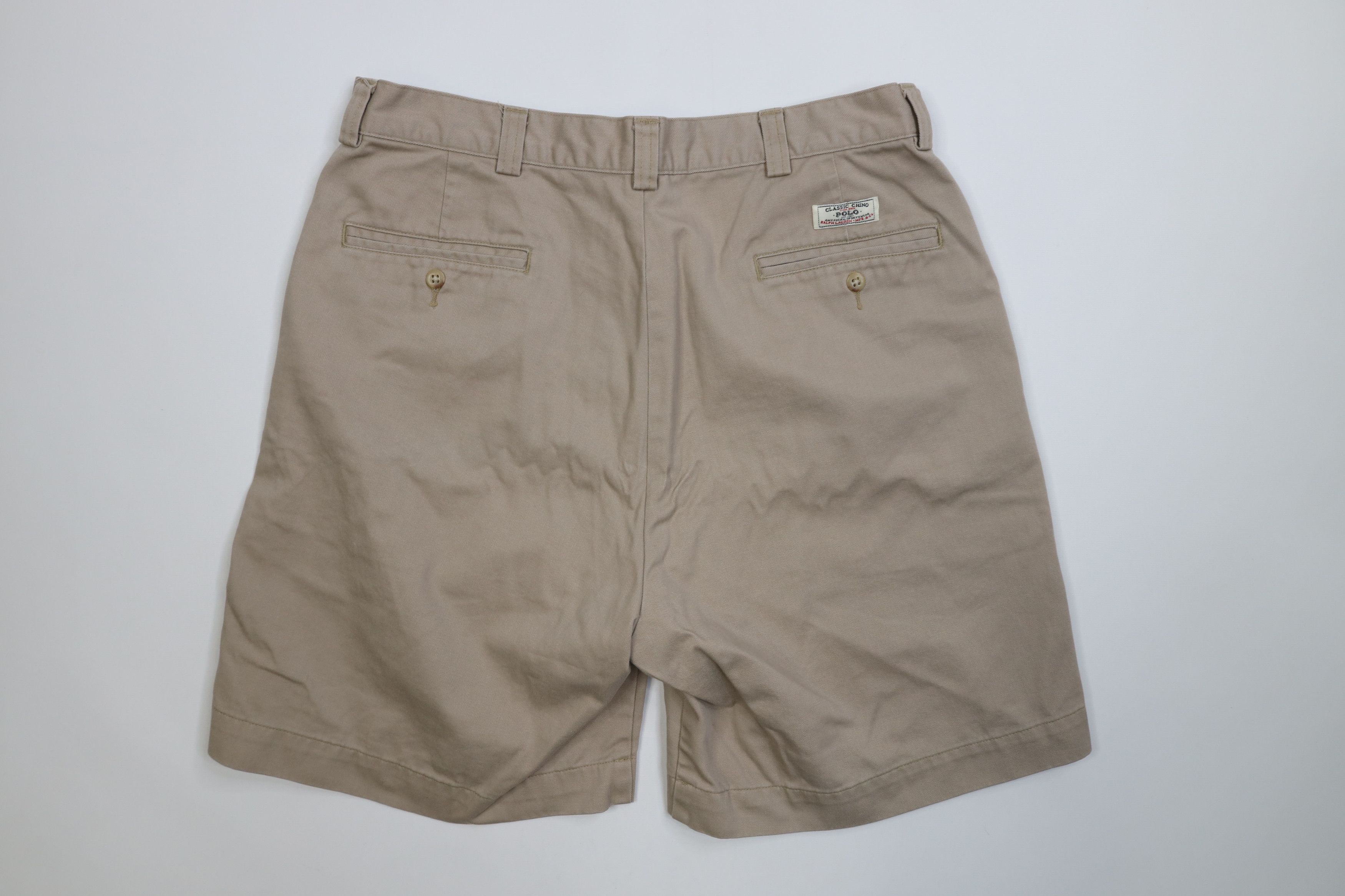 Ralph Lauren Vintage 90s Ralph Lauren Knee Philip Chino Shorts Beige Size US 32 / EU 48 - 9 Thumbnail