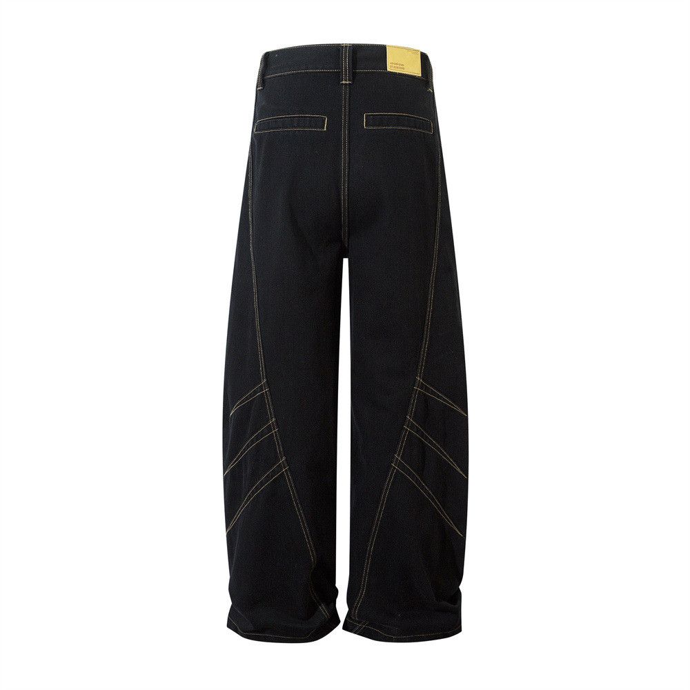 Vintage Men's loose wide-leg patchwork straight scimitar jeans Size US 32 / EU 48 - 2 Thumbnail