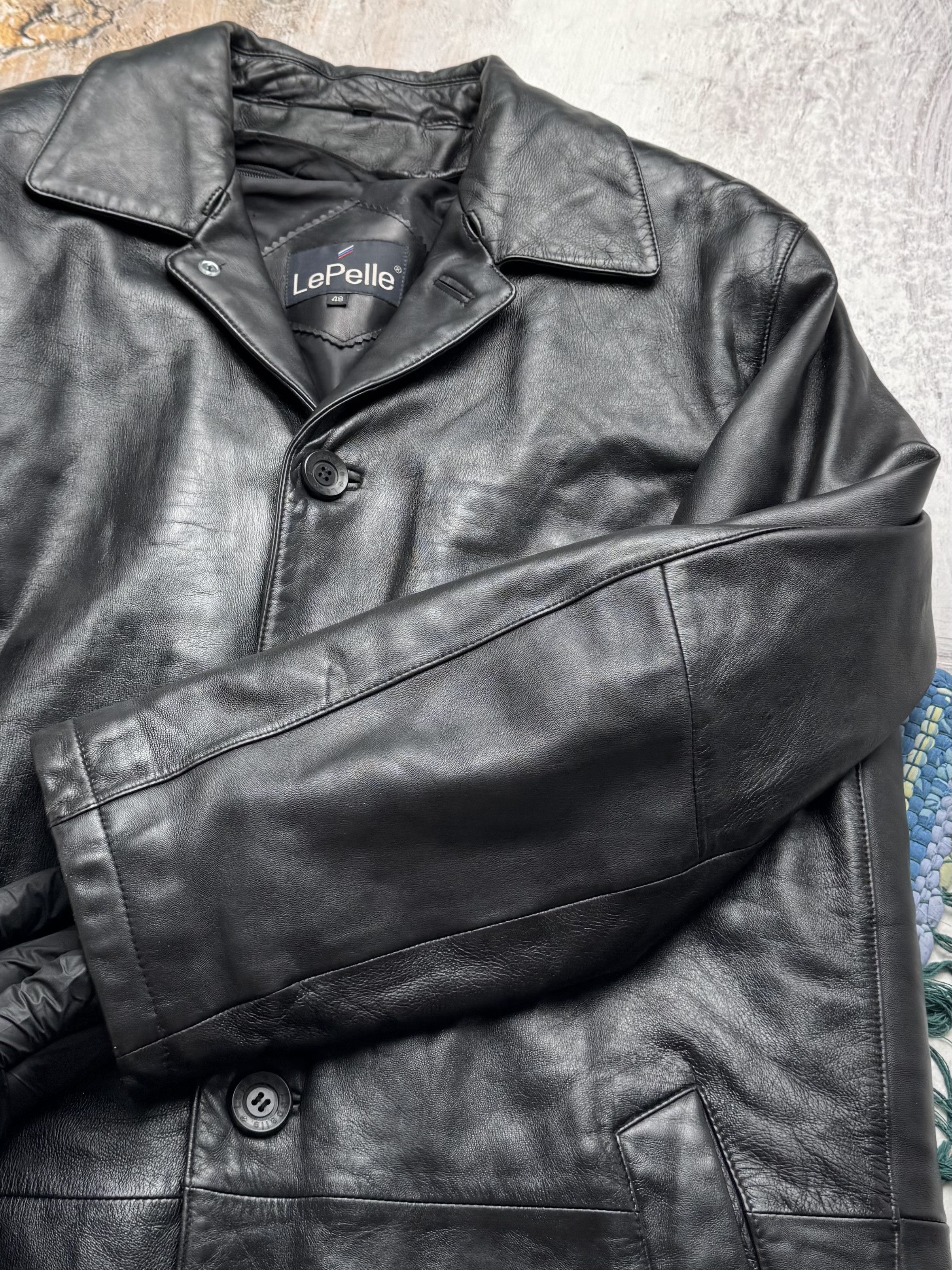 Vintage Vintage Heavy Leather Coat A6(V1)D15 Size US M / EU 48-50 / 2 - 4 Thumbnail