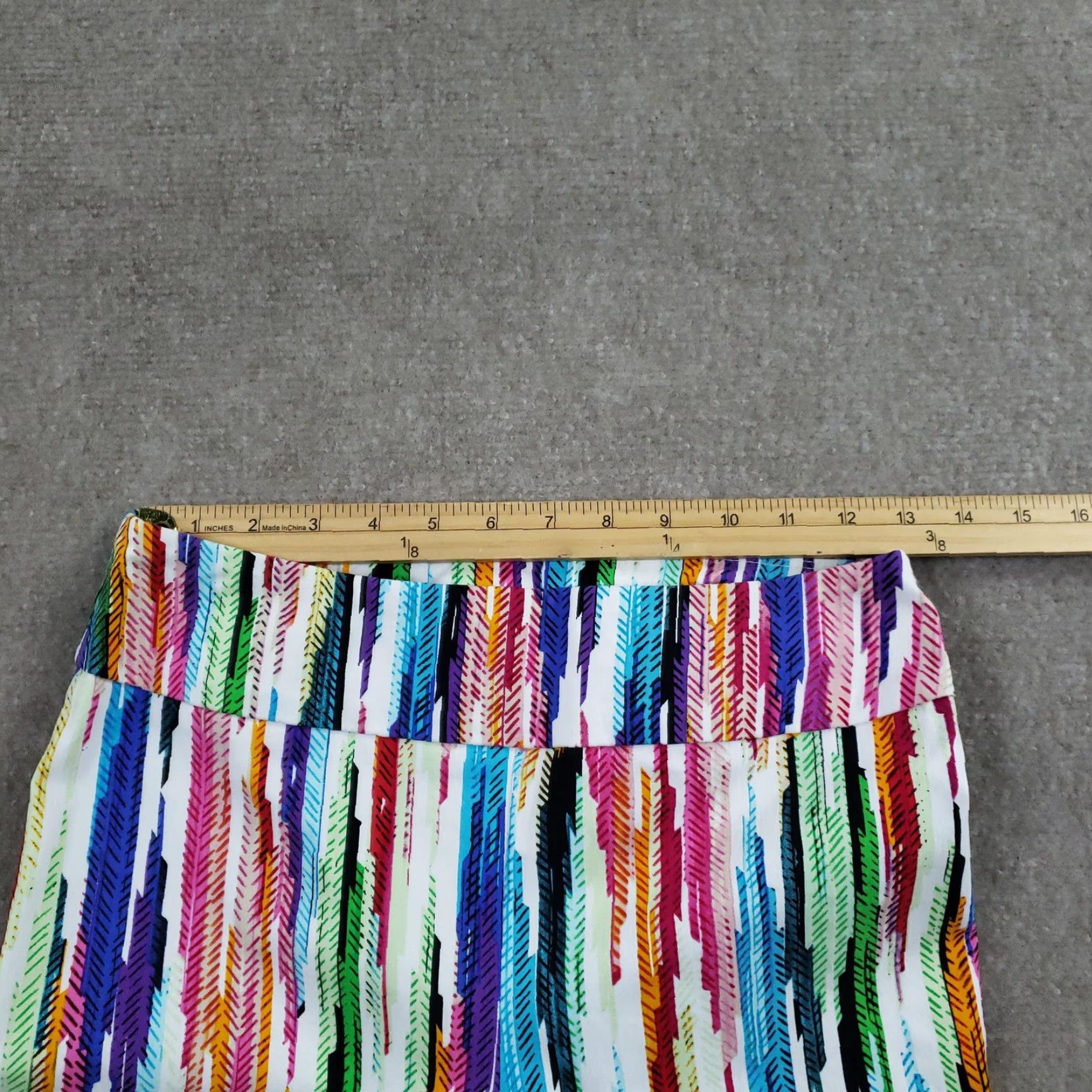 Joseph Ribkoff Joseph Ribkoff Pants Womens 6 Multicolor Pull On Straight Leg Abstract Print Size 28" / US 6 / IT 42 - 7 Thumbnail