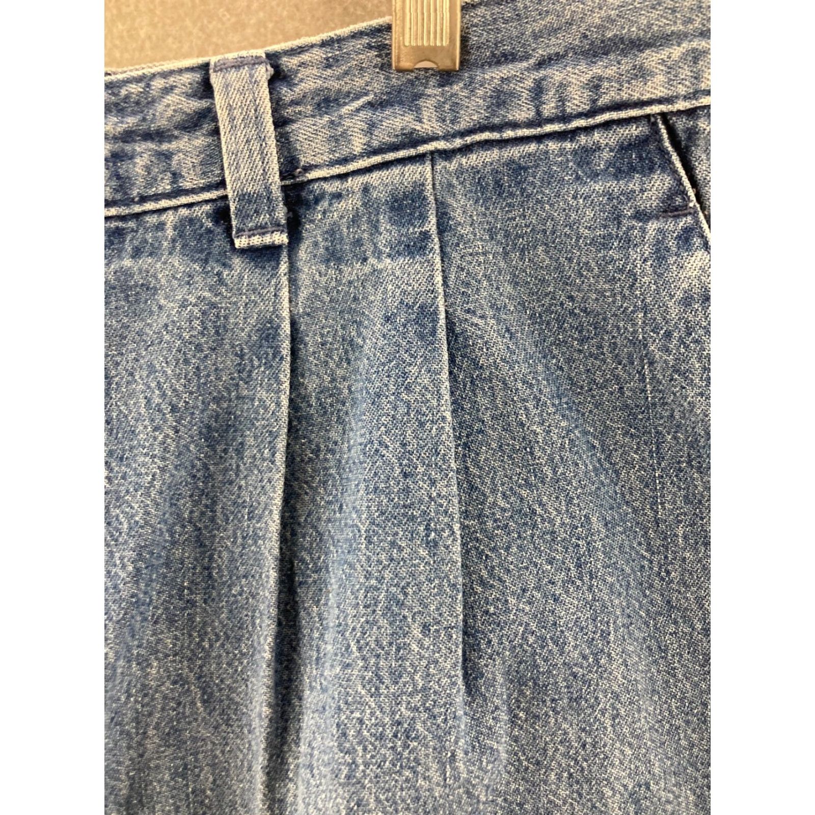 Lee VINTAGE Lee Denim Skirt Womens High Rise Midi A-Line 30x33 Blue 80s 90s Casual Shirt/Skirt? Size 30" / US 8 / IT 44 - 5 Thumbnail