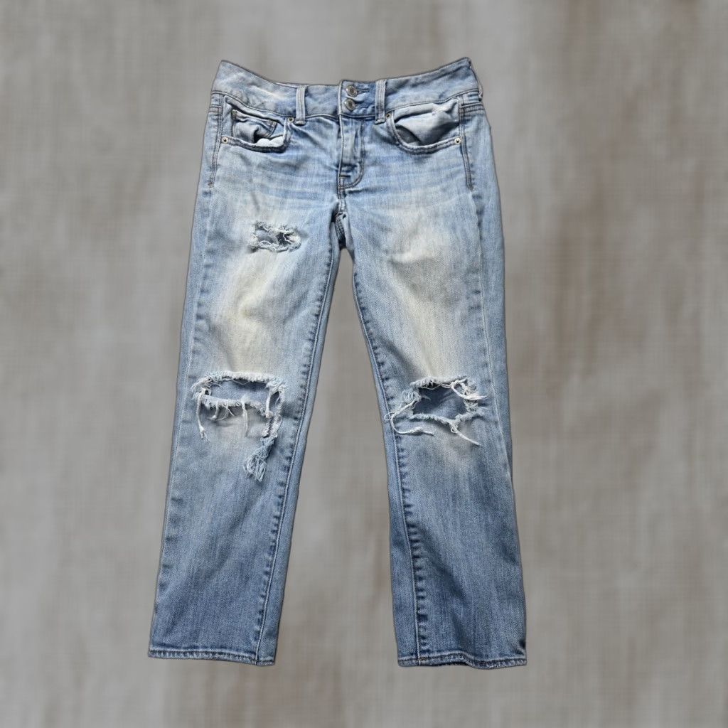 American Eagle Outfitters American Eagle Outfitters Jeans Artist Crop Light Blue 2 Women's Cropped Stretch Modern 90s? Size 26" / US 2 / IT 38 - 1 Thumbnail