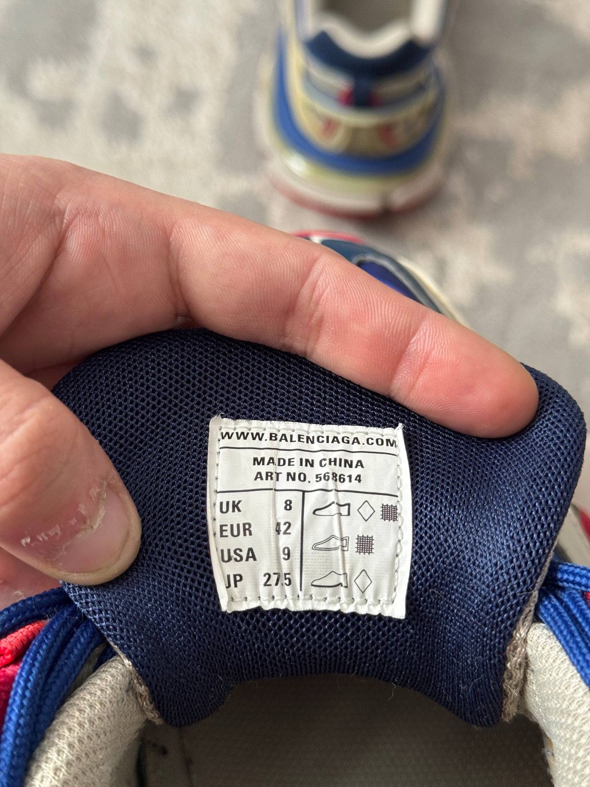 Balenciaga Balenciaga Track 2 Trainer Sneakers Beige/Blue/Red Size US 9 / EU 42 - 11 Thumbnail