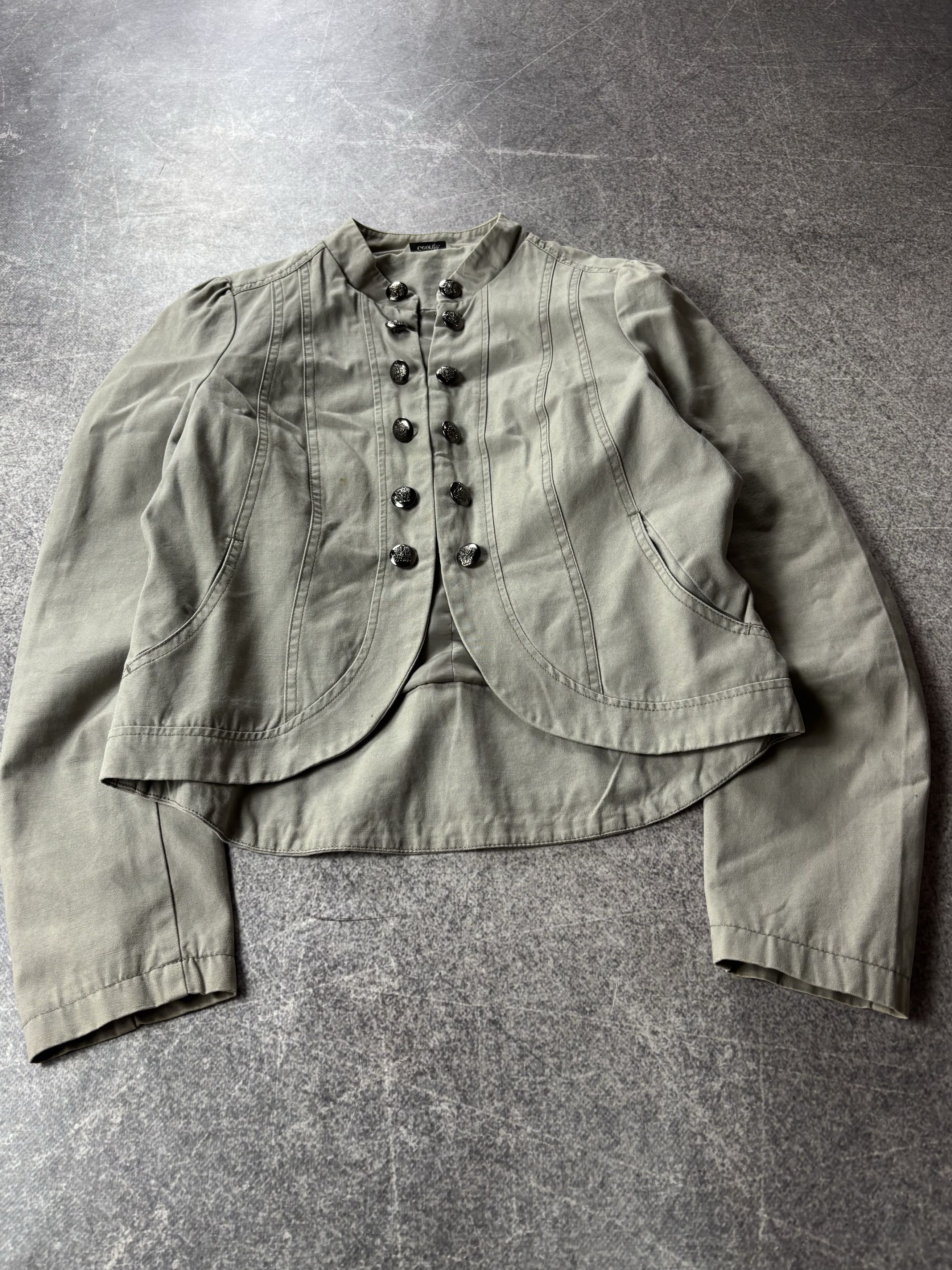 Yohji Yamamoto 00s Washed Napoleon Military Cotton Jacket PPFM Mad Punk Size US S / EU 44-46 / 1 - 1 Thumbnail