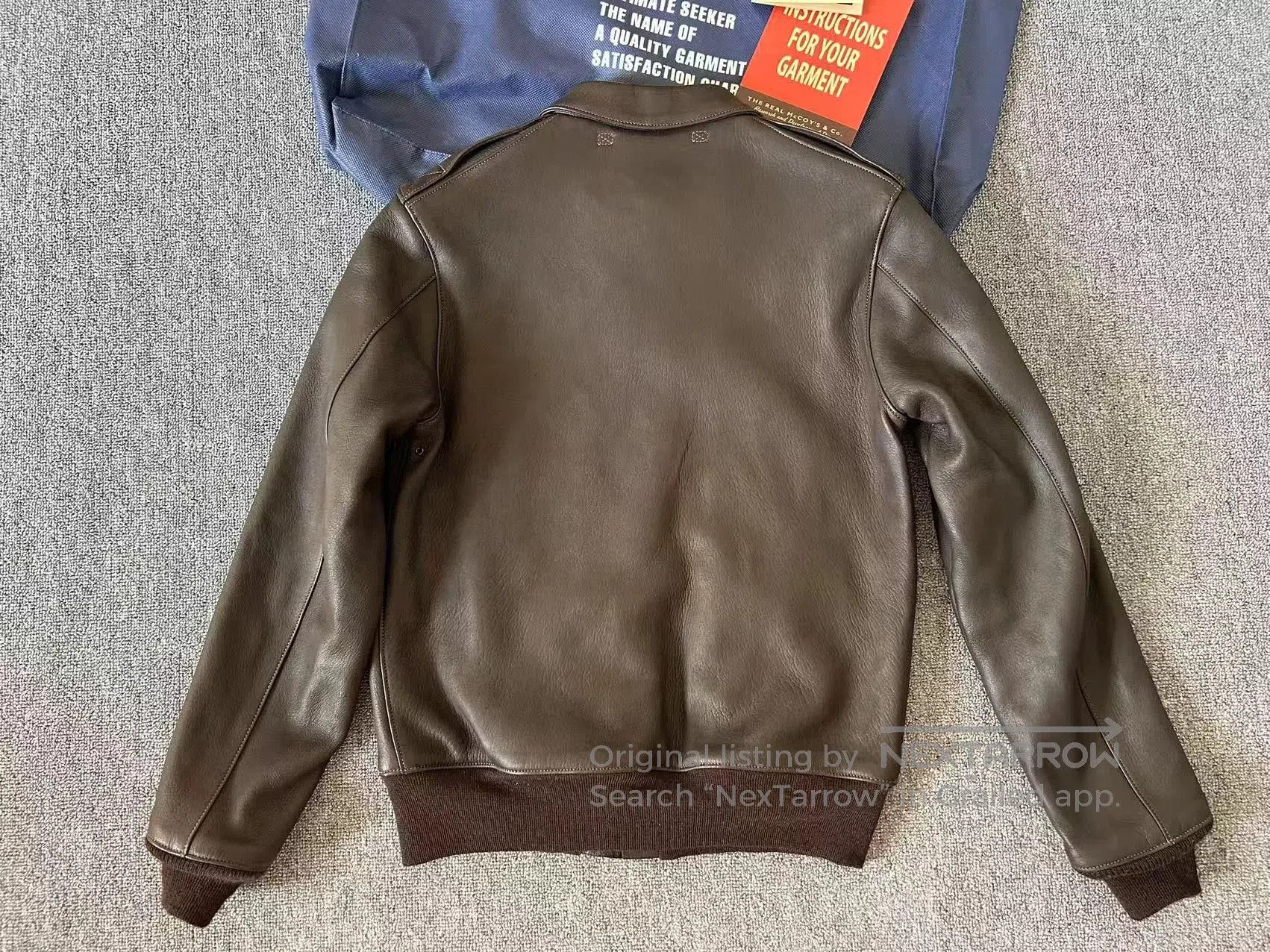 The Real McCoy's real mccoy a2 brown leather flight jacket. Size US M / EU 48-50 / 2 - 2 Thumbnail