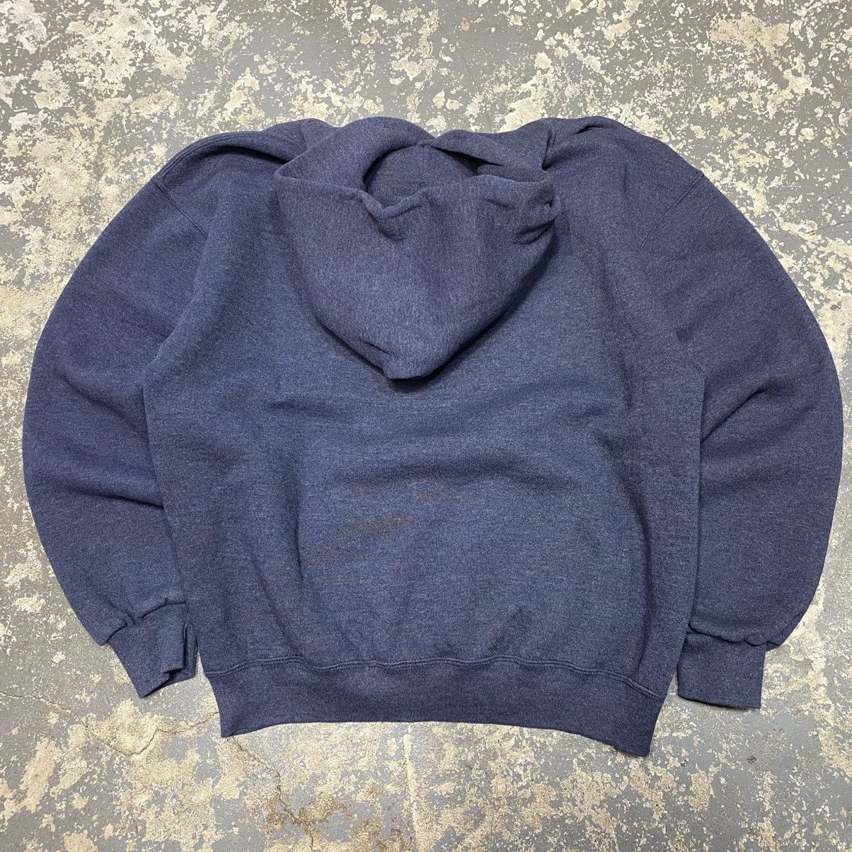 Russell Athletic × Vintage Vintage Russell Athletic Grey/Navy Blank Boxy Hoodie Size US L / EU 52-54 / 3 - 6 Thumbnail