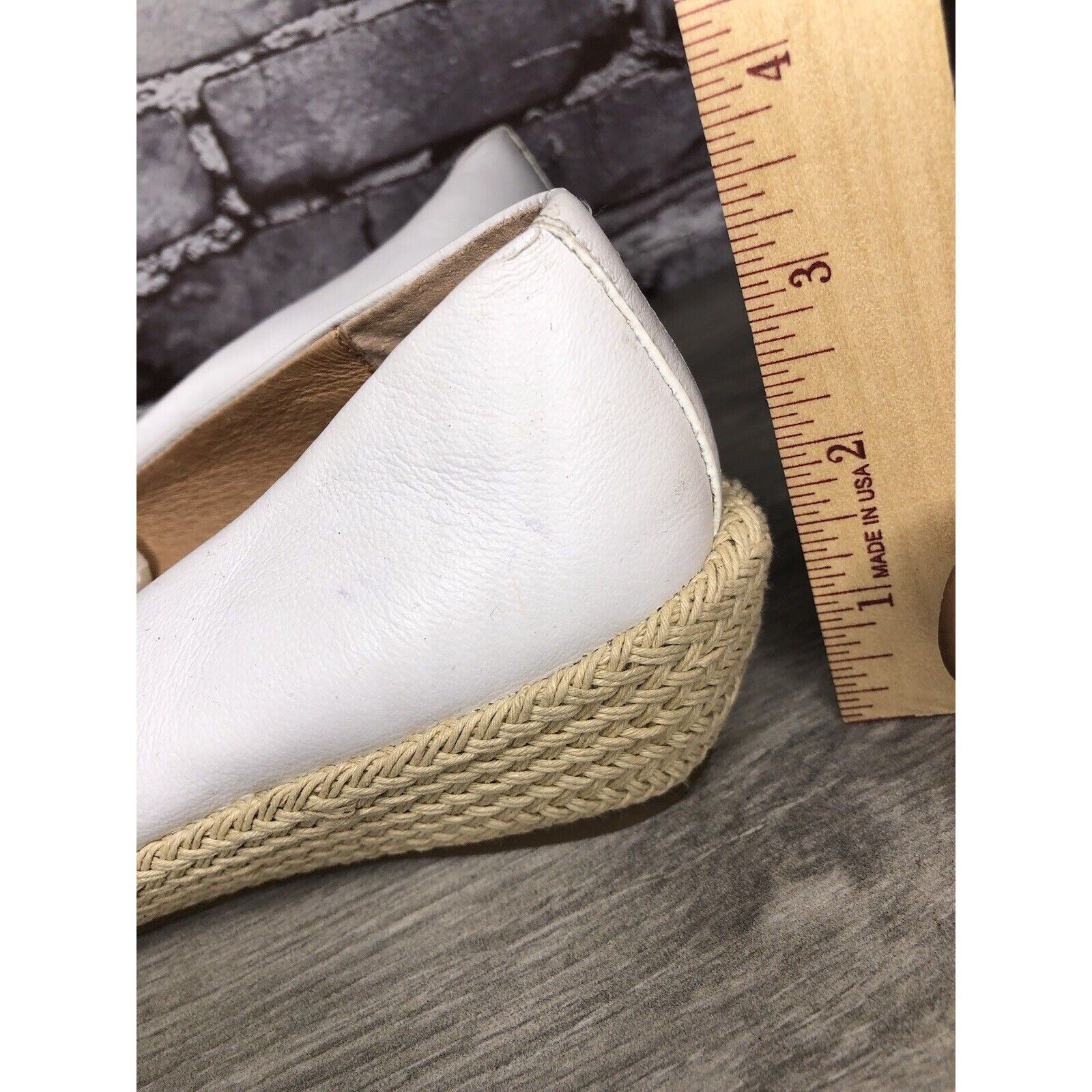 Kenneth Cole Kenneth Cole Gentle Souls White Leather Woven Wedge Sandals Size US 8.5 / IT 38.5 - 14 Thumbnail