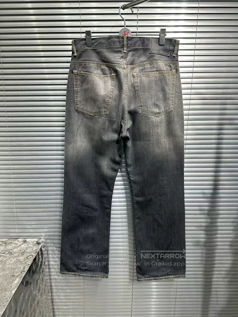 Acne Studios Acne Studios Black, Grey and Yellow Mud Washed Distressed Size US 32 / EU 48 - 2 Thumbnail