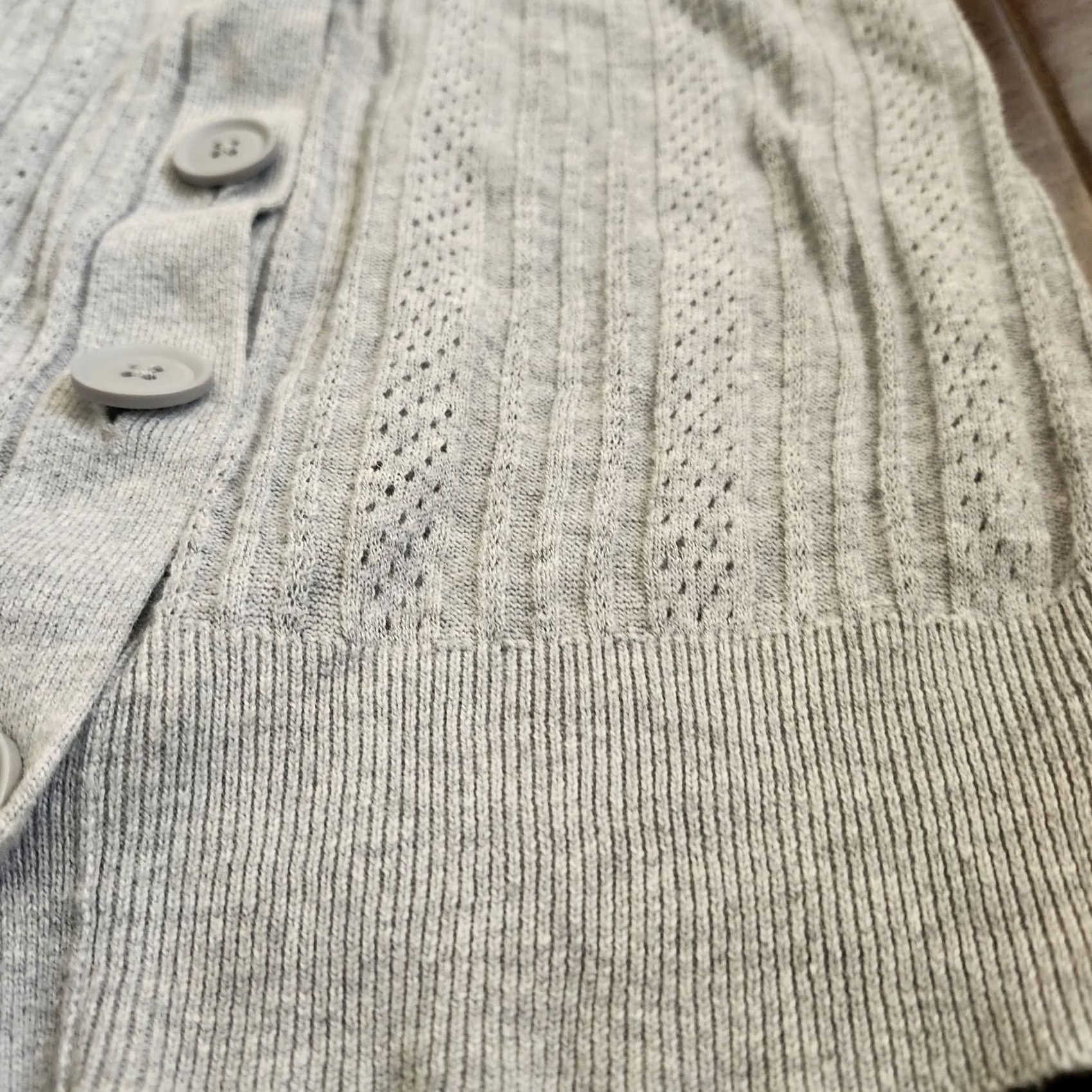 Mossimo Mossimo Supply Cardigan Women's Gray Button Up Pocket Knit Sweater - Size S Size S / US 4 / IT 40 - 5 Thumbnail