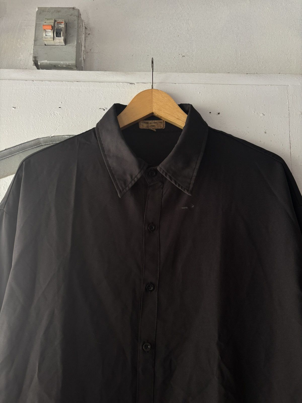 Comme des Garcons Homme Vintage 1990 Comme Des Garcons Black Shirts Size US M / EU 48-50 / 2 - 2 Thumbnail