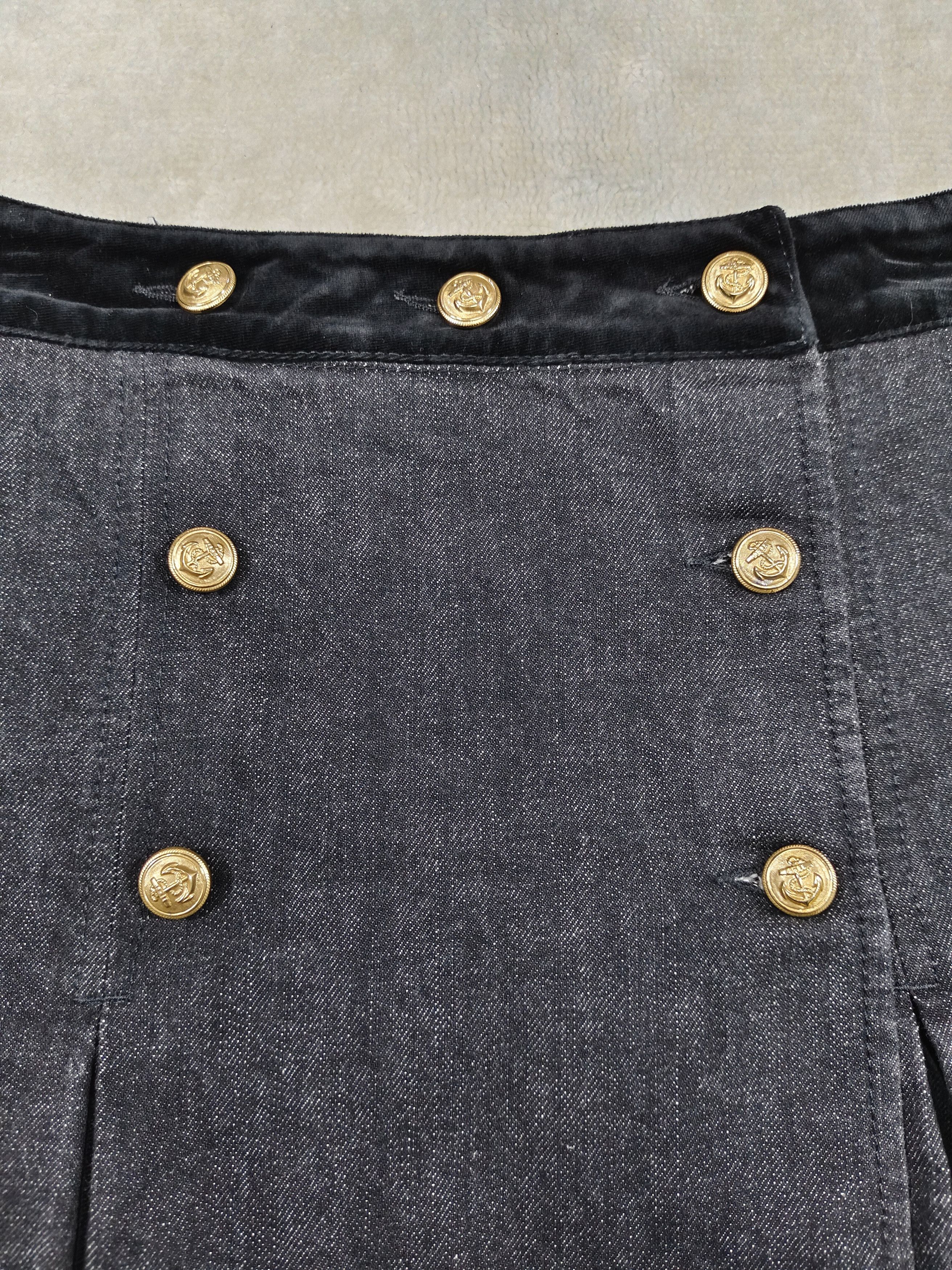 Alexander McQueen Alexander McQueen❤️‍🔥 Military Couture Hybrid Denim Skirt Size 28" / US 6 / IT 42 - 2 Thumbnail