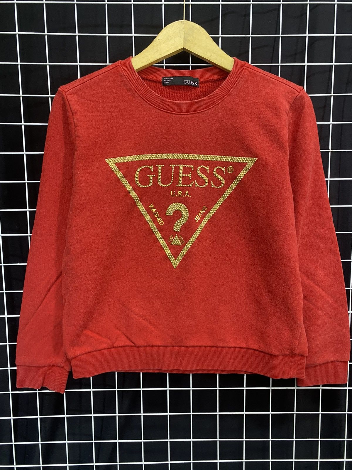 Guess GUESS USA RED SWEATSHIRT Size S / US 4 / IT 40 - 1 Thumbnail