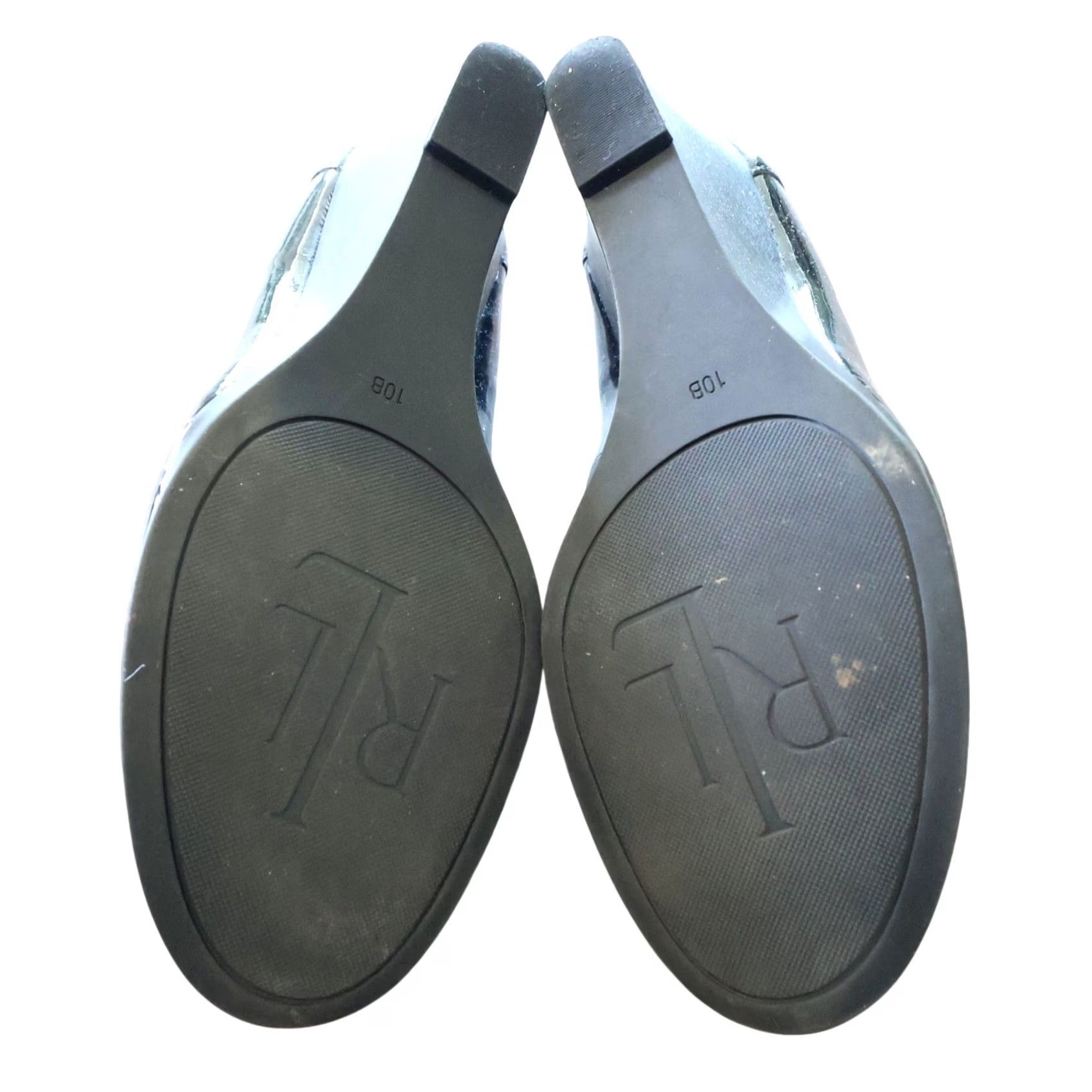 Ralph Lauren Lauren Ralph Lauren Loafers Womens 10 Navy Patent Suede Wedge Rory Size US 8 / IT 38 - 6 Thumbnail