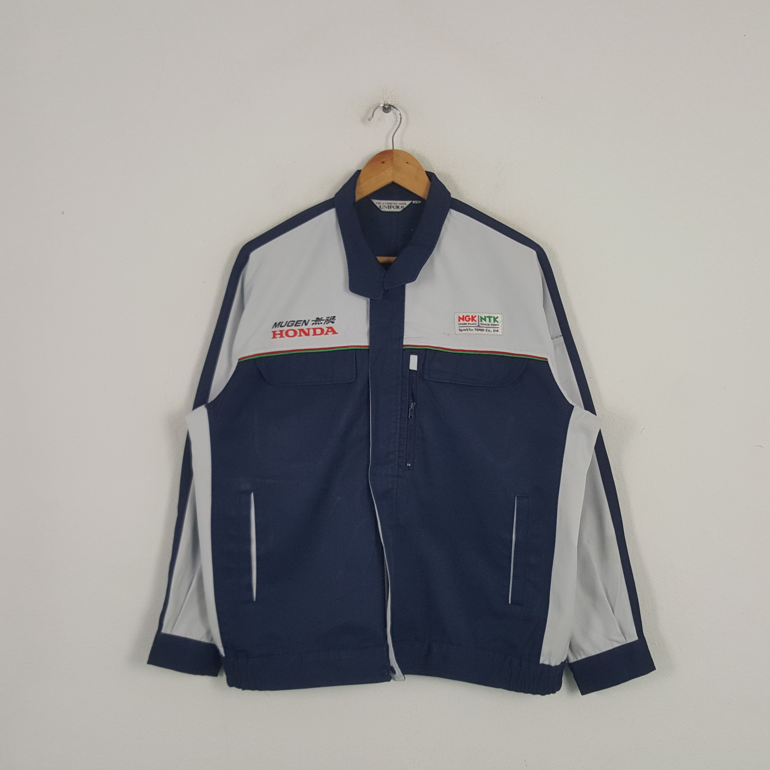 Honda × Vintage Vintage Mugen Honda X NGK Japanese Racing Custom Art Jacket Size US XL / EU 56 / 4 - 3 Thumbnail