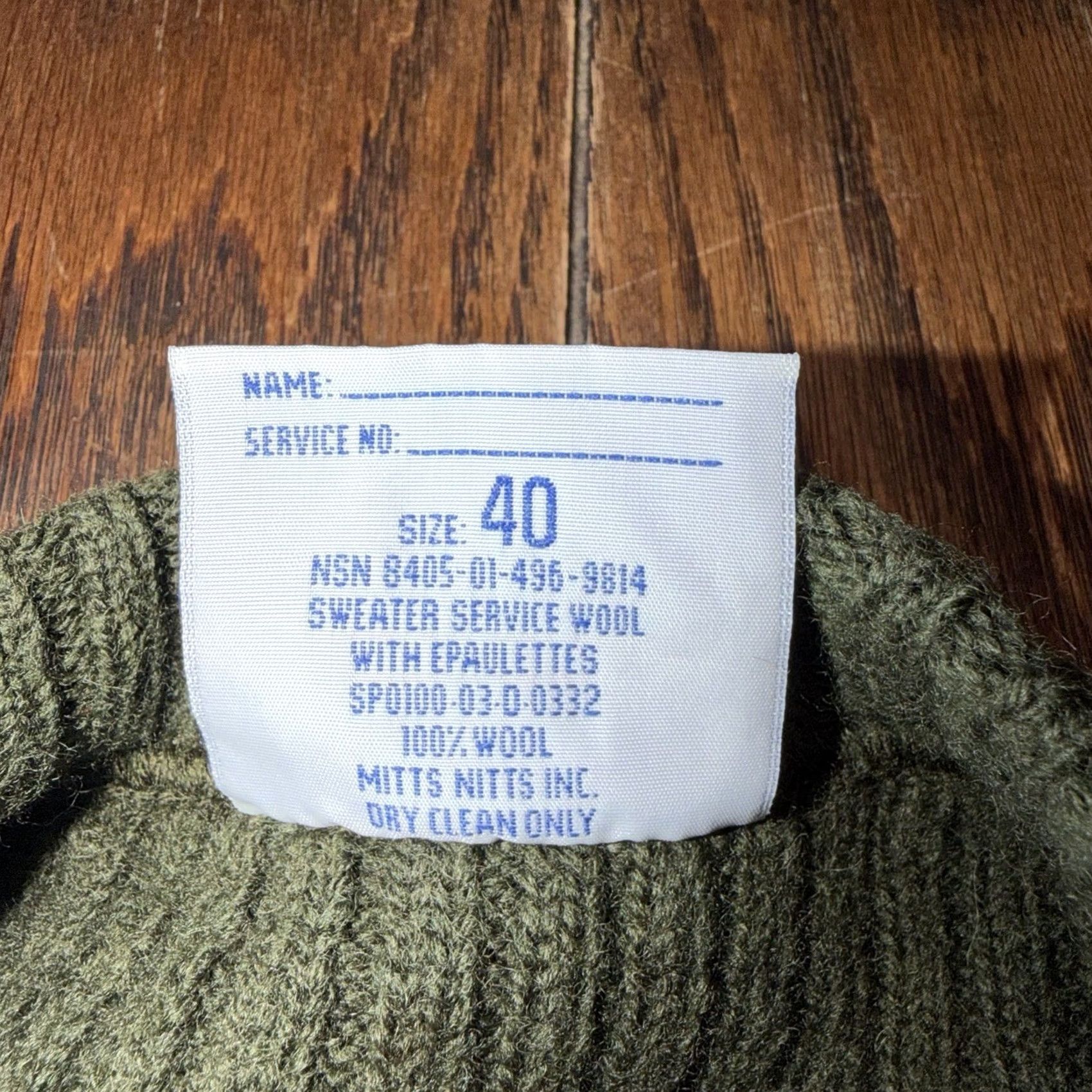 Commando DSCP Commando Sweater Mens Size 40 Green Wool Military Valor Collection Regular Fit Crew Neck Long Sleeve Vintage Size US L / EU 52-54 / 3 - 5 Thumbnail