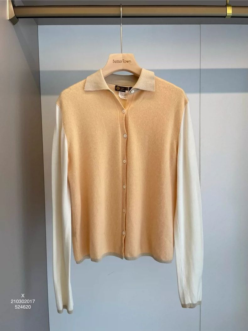 Loro Piana LORO PIANA Yellow patchwork white cashmere sweater Size M / US 6-8 / IT 42-44 - 1 Thumbnail