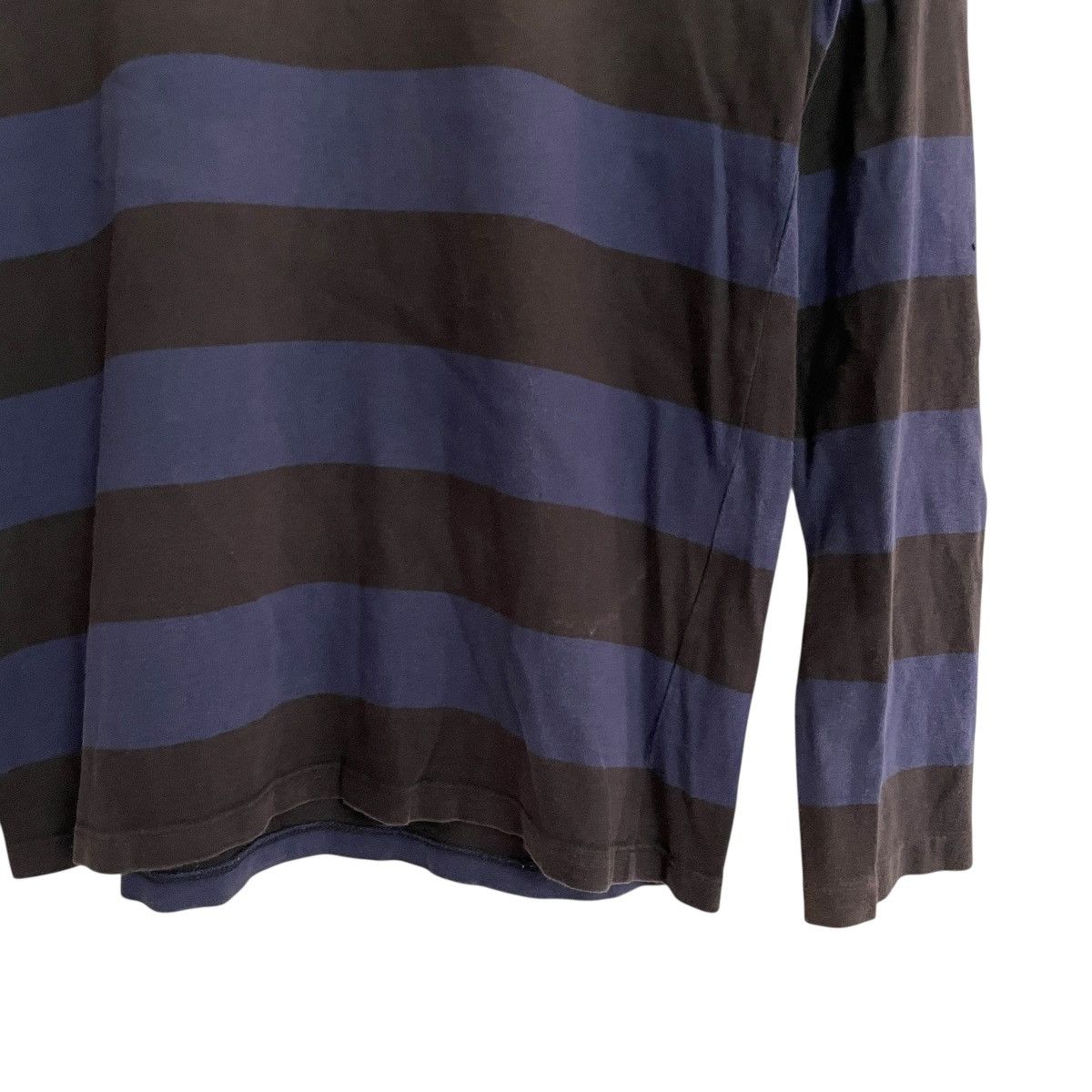 Vintage Agnes B Homme Stripe Long Sleeve T-shirt - coffeafoods.com