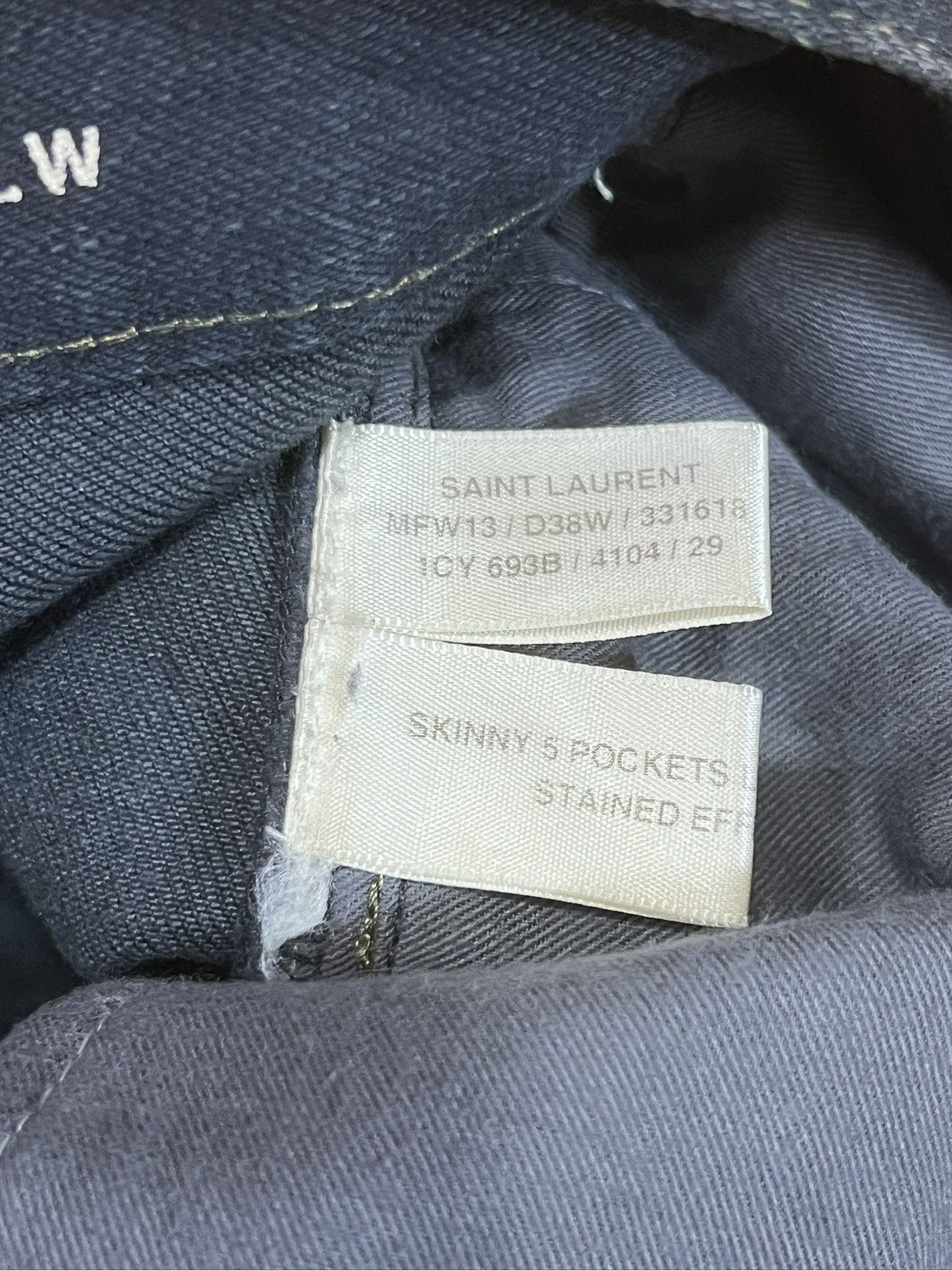 Saint Laurent Paris Saint Laurent Paris AW13 Destroyed Chain Jeans（Sample) Size US 29 - 6 Thumbnail