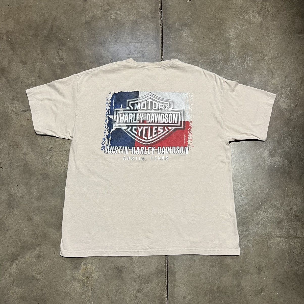 Harley Davidson Vintage Harley Davidson Austin Texas Biker Motorcycle Tshirt Size US XL / EU 56 / 4 - 1 Thumbnail
