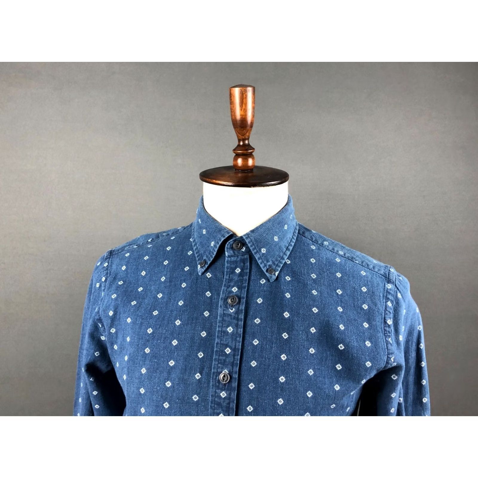 Brooks Brothers Brooks Brothers Men's Shirt M Blue Linen Patterned Button-Up Collared Long Sleeve Geometric Casual Size US M / EU 48-50 / 2 - 4 Thumbnail