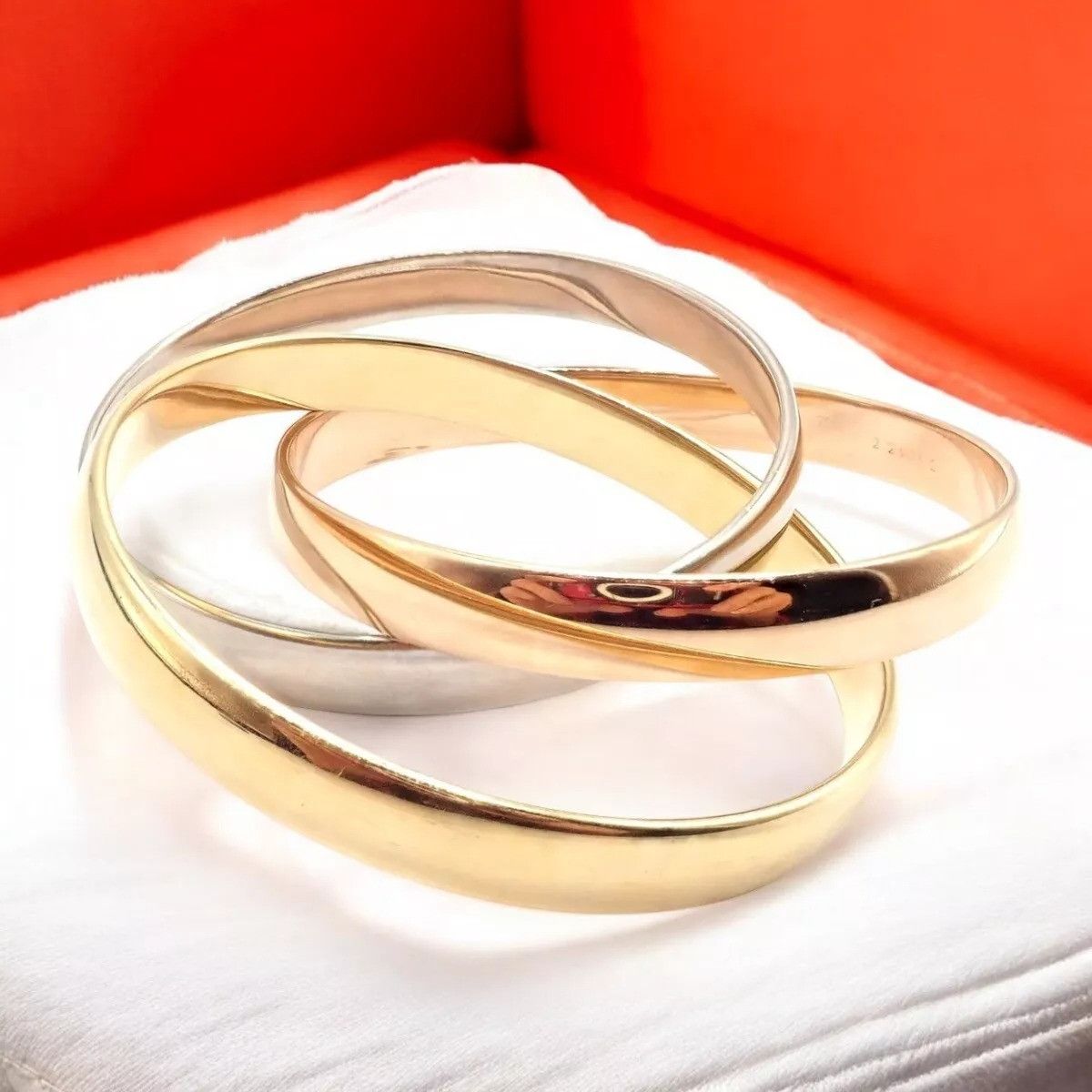 Cartier Cartier 18k 101.5 Grams Rolling Trinity Bangle Bracelet Size ONE SIZE - 2 Thumbnail
