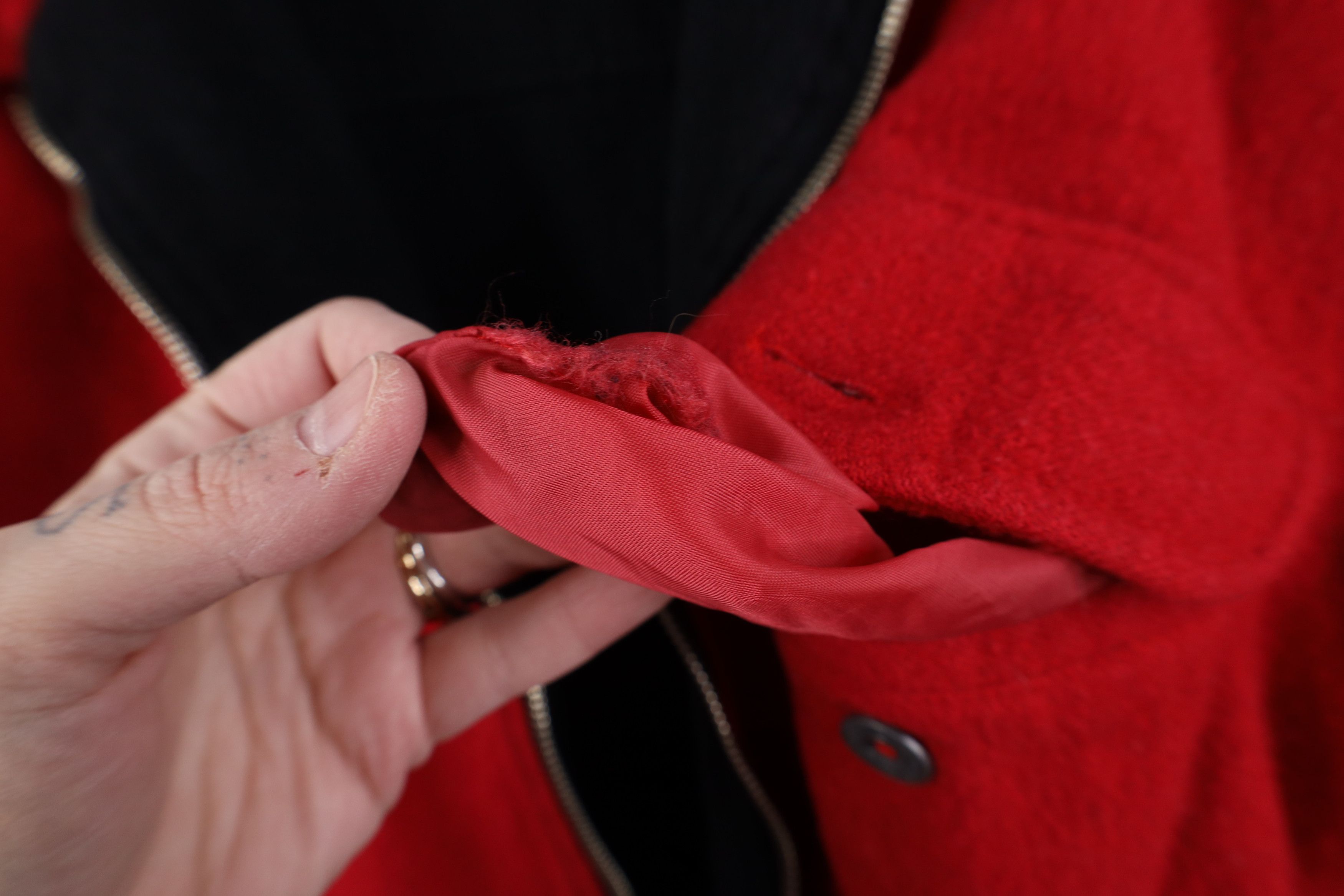 Marlboro AS IS Vintage 90s Marlboro Reversible Wool Bomber Jacket Size US M / EU 48-50 / 2 - 4 Thumbnail