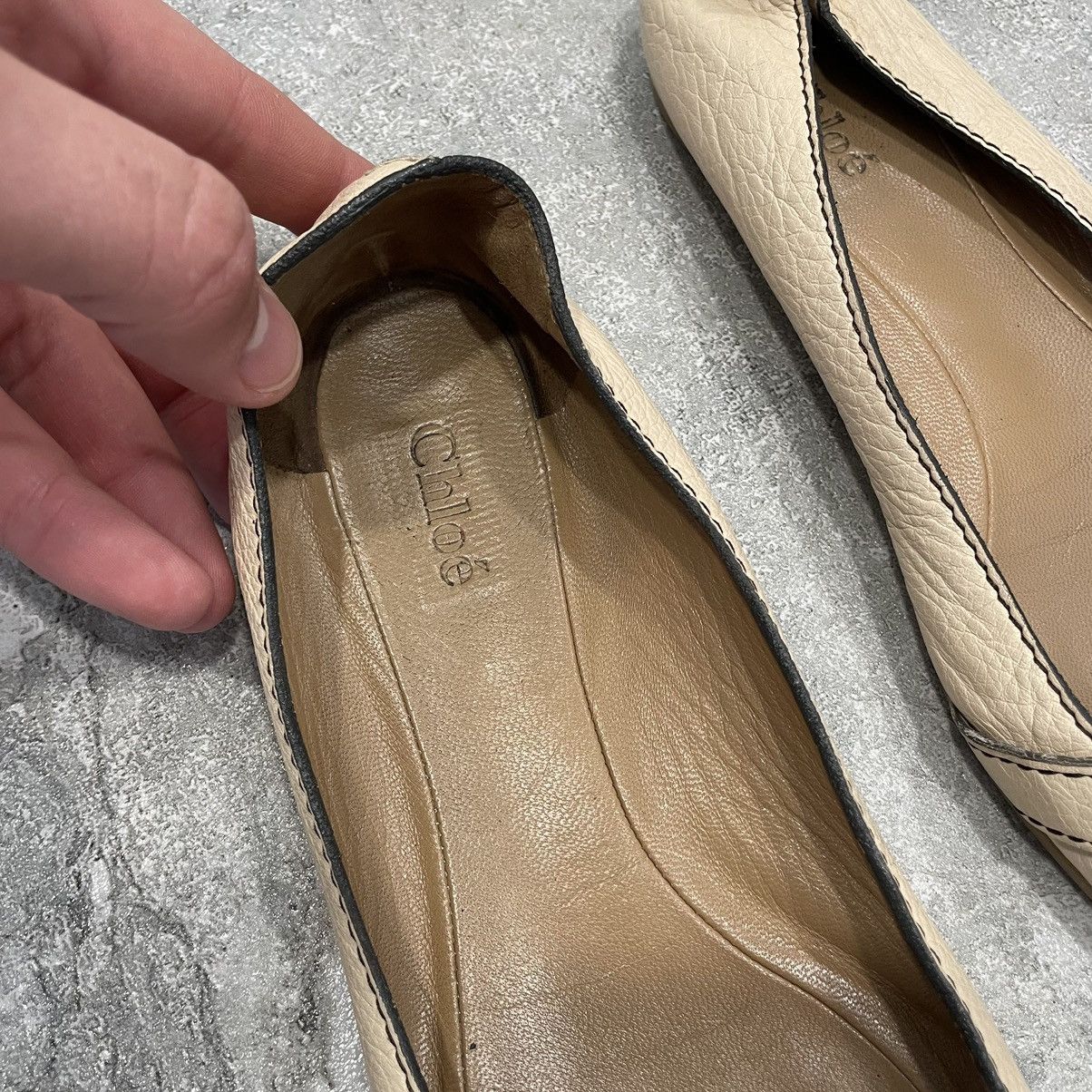 Chloe × See by Chloe × Vintage CHLOE VEGAN BALLET platforms shoes BOOTS BEIGE DANCE BALLETS Size US 8 / IT 38 - 3 Thumbnail