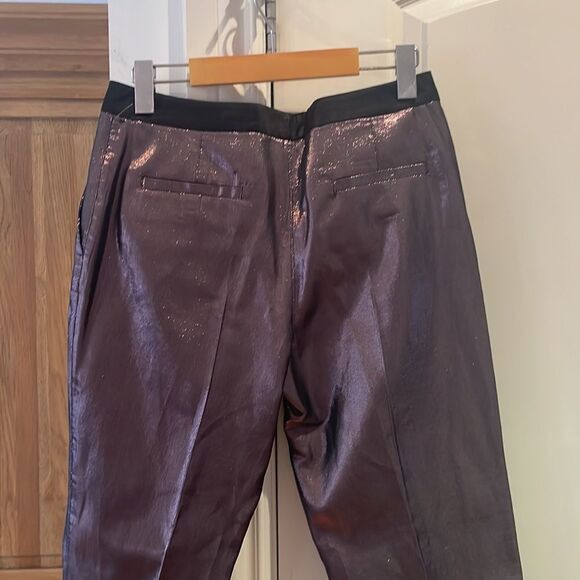 Pinko Pinko purple metallic trousers with contrasting satin NWT 4 Size 27" / US 4 / IT 40 - 11 Thumbnail