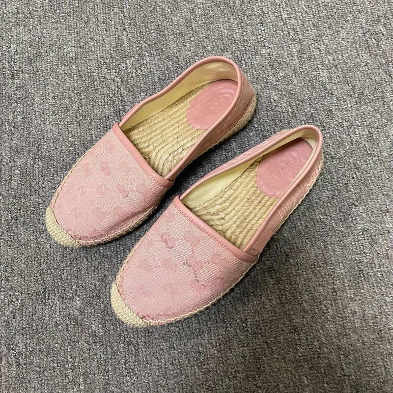Gucci Gucci Pink GG Canvas Espadrilles Size US 5.5 / EU 38 - 1 Thumbnail