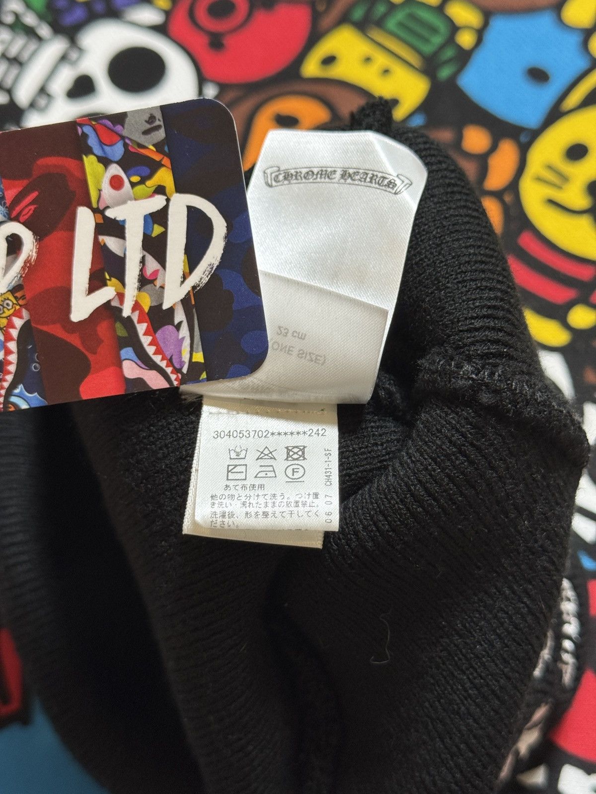 Chrome Hearts Chrome Hearts Black Script Logo Beanie Size ONE SIZE - 7 Thumbnail